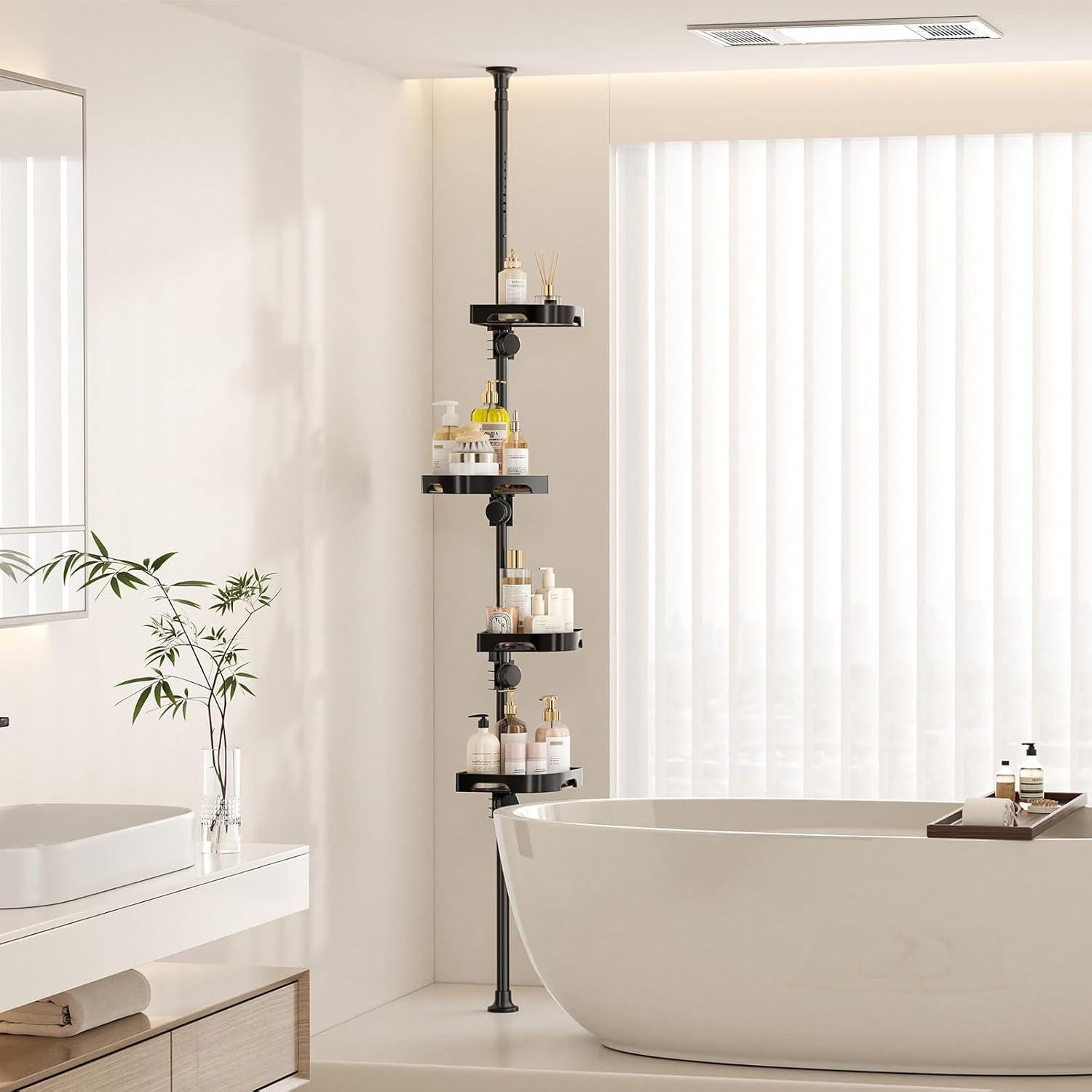 Organizador de Ducha de Esquina Shuang Qing 4 Niveles Ajustable