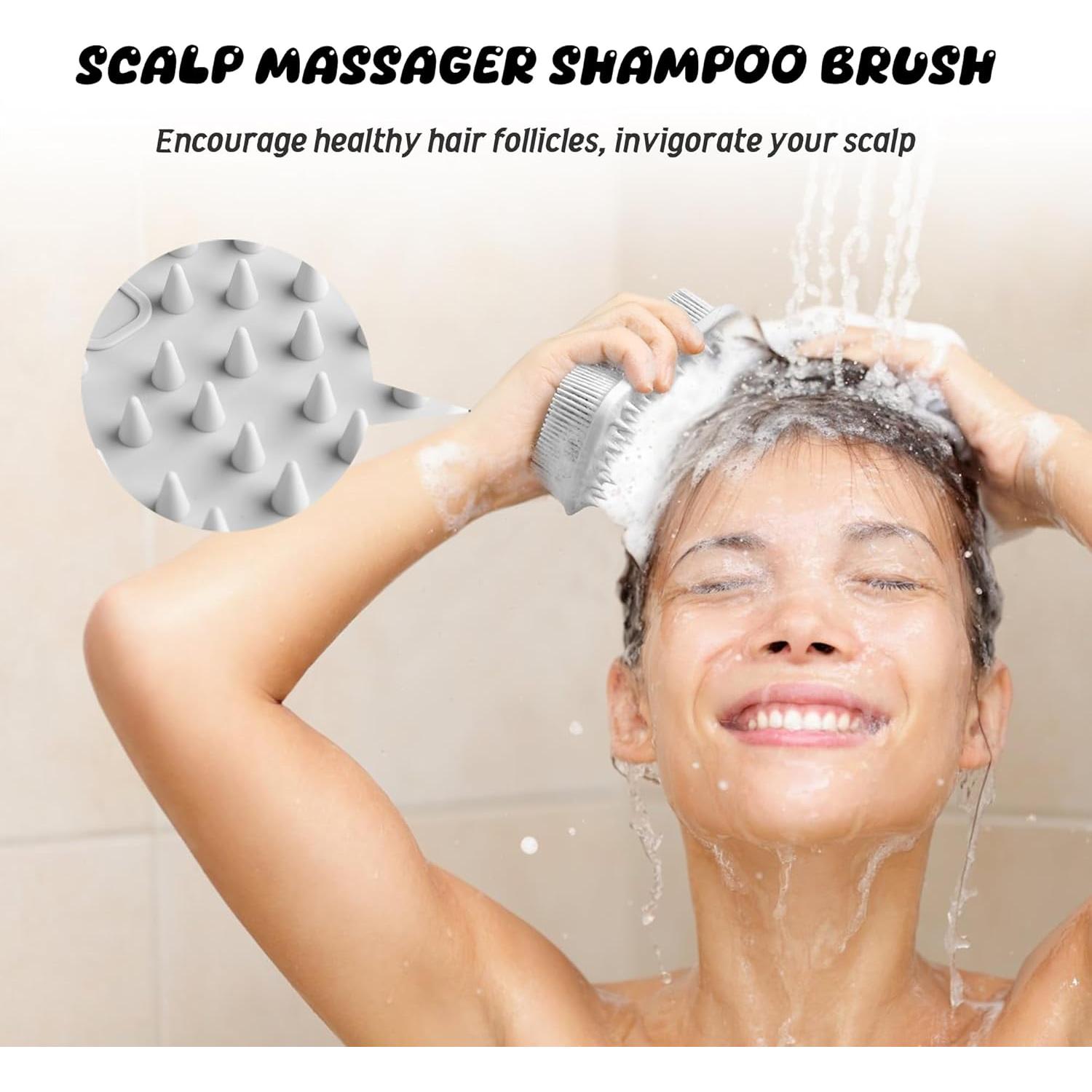 Cepillo Exfoliante de Silicona YEADMAL Doble Uso Gris