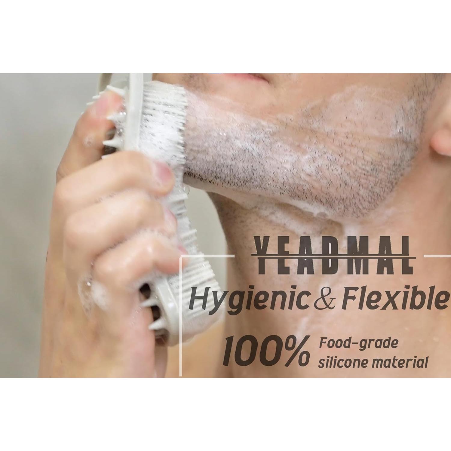 Cepillo Exfoliante de Silicona YEADMAL Doble Uso Gris
