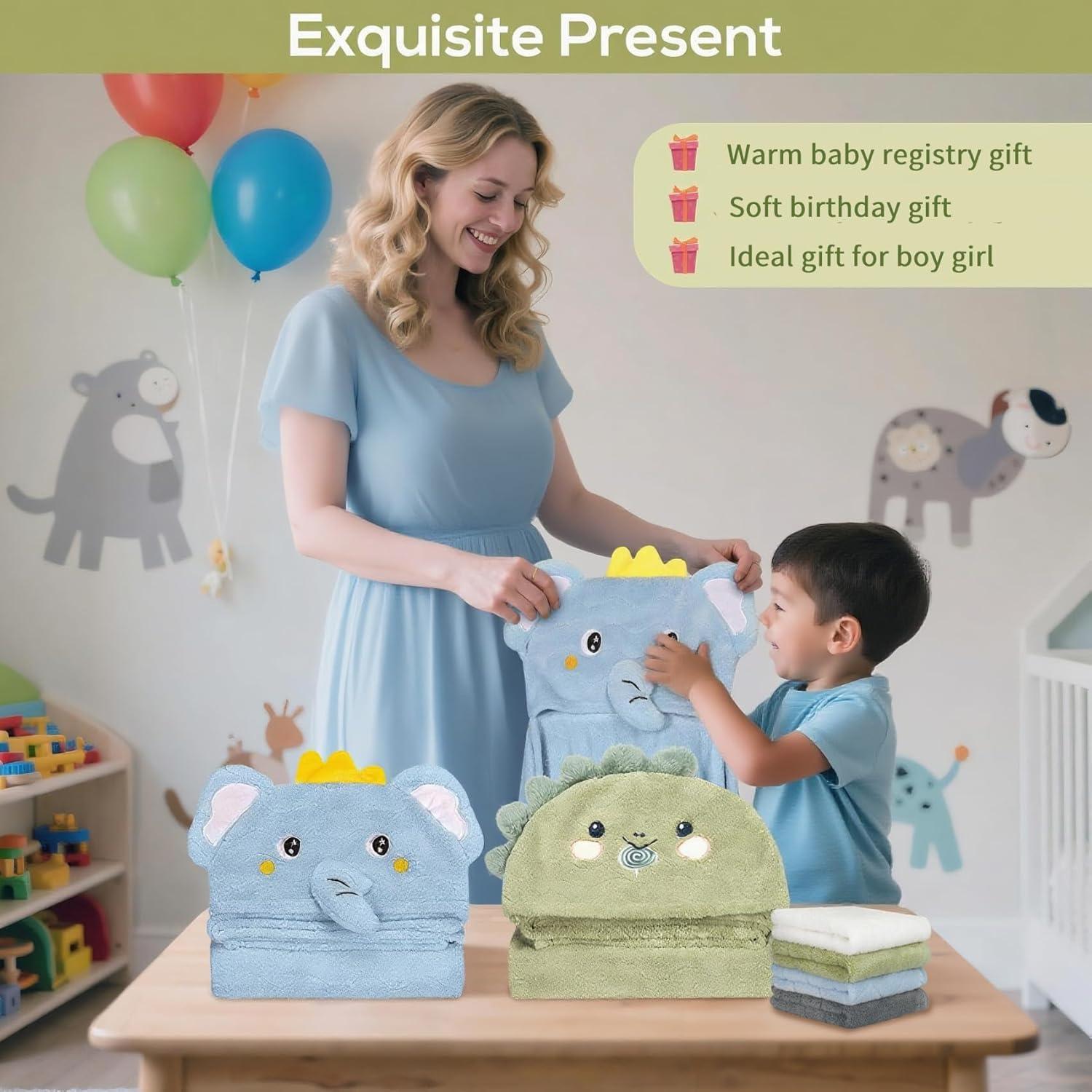 Juego de Toallas de Baño con Capucha CandyHome 6 PCS Niños