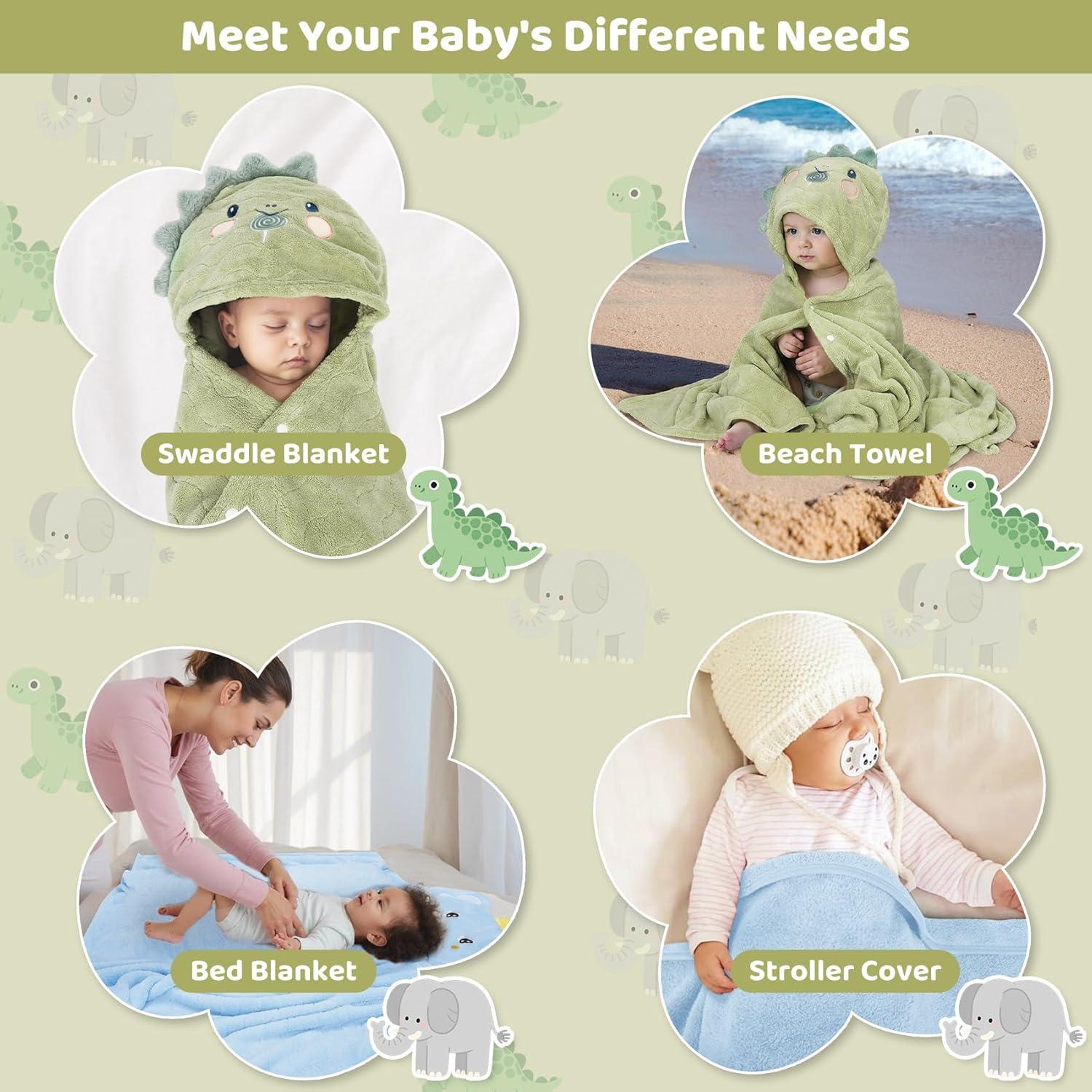 Juego de Toallas de Baño con Capucha CandyHome 6 PCS Niños