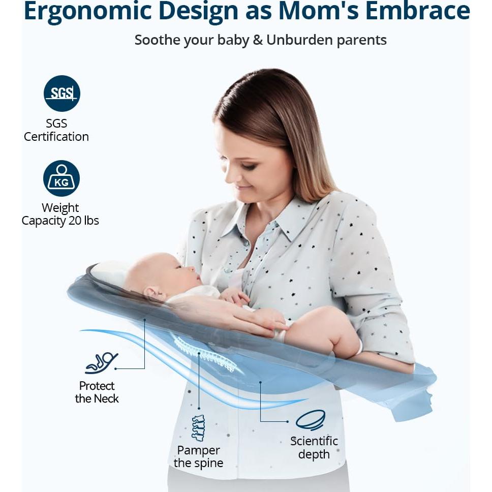 Columpio para Bebés Bioby Negro con 5 Velocidades y Control Remoto