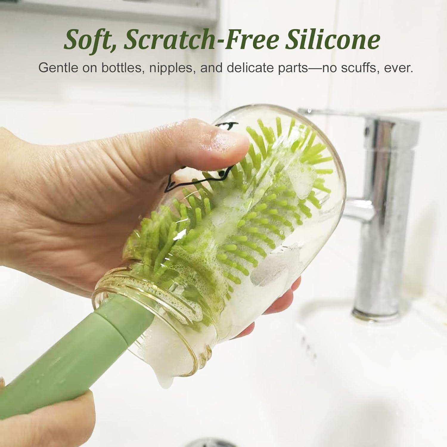 Kit de Limpieza de Botellas de Viaje Detsuk 6 en 1 Verde