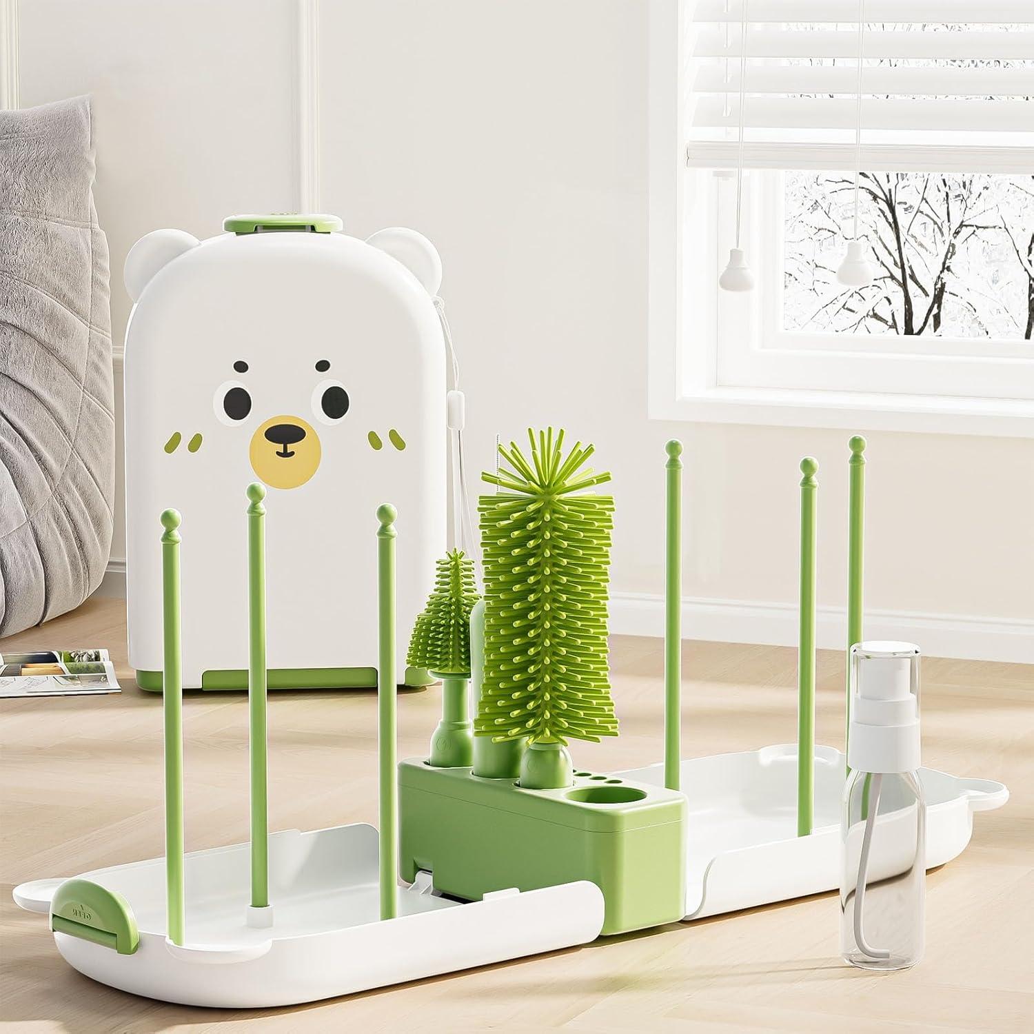 Kit de Limpieza de Botellas de Viaje Detsuk 6 en 1 Verde