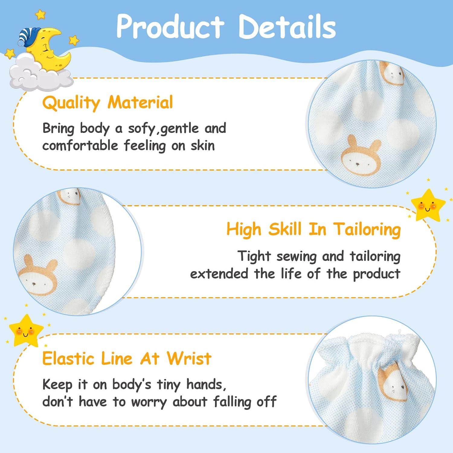 Geyoga 40 Pares Manoplas Bebés Recién Nacidos 0-6 Meses