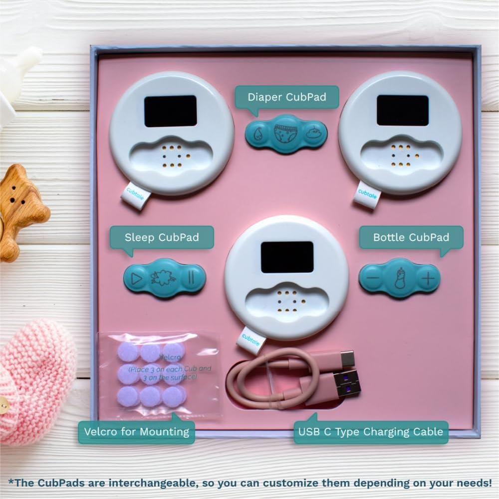 Rastreador de Bebés Cubtale 3 en 1 - Sueño, Pañal, Biberón
