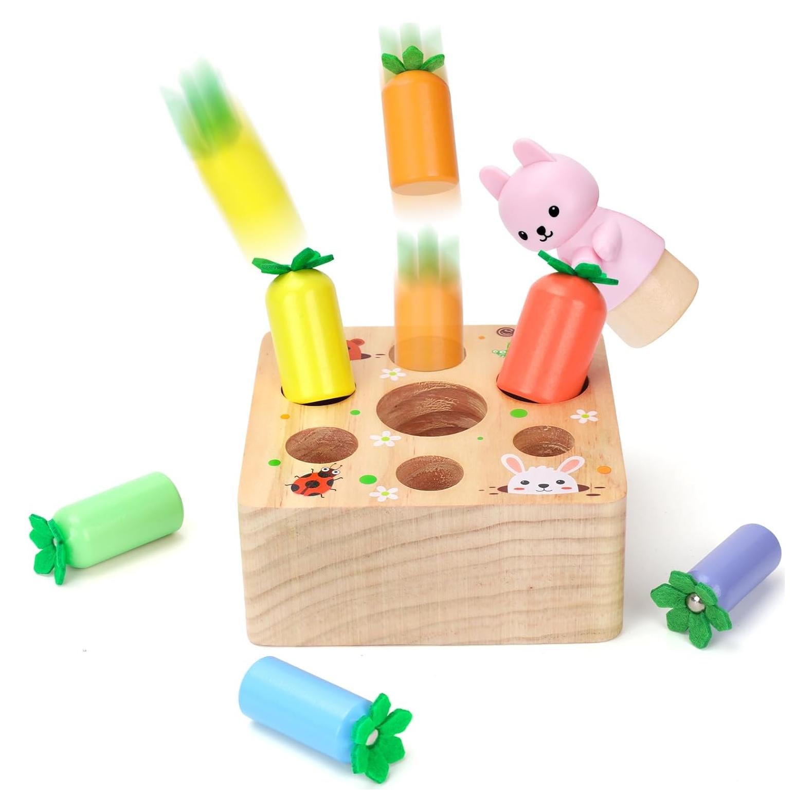 Rompecabezas Magnético Zanahoria Pequeño Conejo Montessori