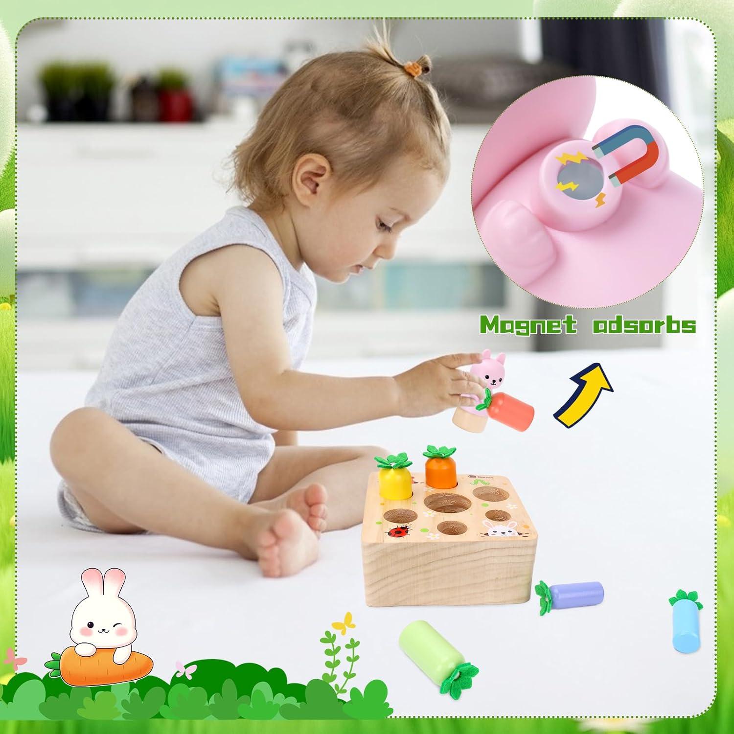 Rompecabezas Magnético Zanahoria Pequeño Conejo Montessori