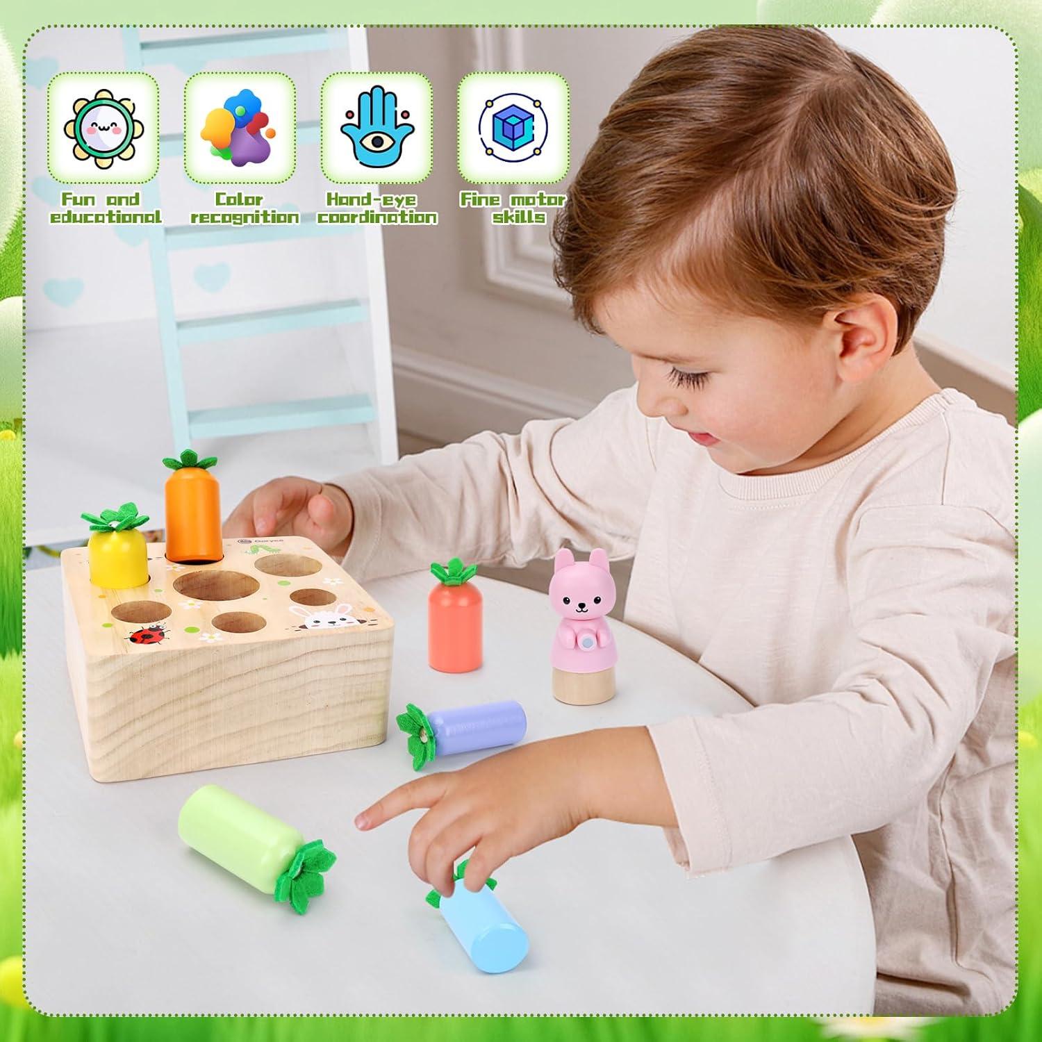 Rompecabezas Magnético Zanahoria Pequeño Conejo Montessori