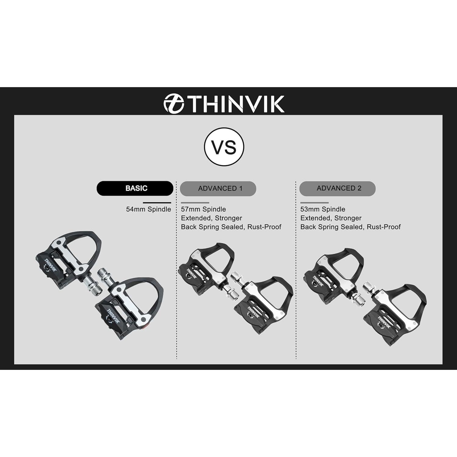Pedales de Ciclismo Thinvik PD-CP-SPDSL-PC53 con Calas Shimano SPD SL