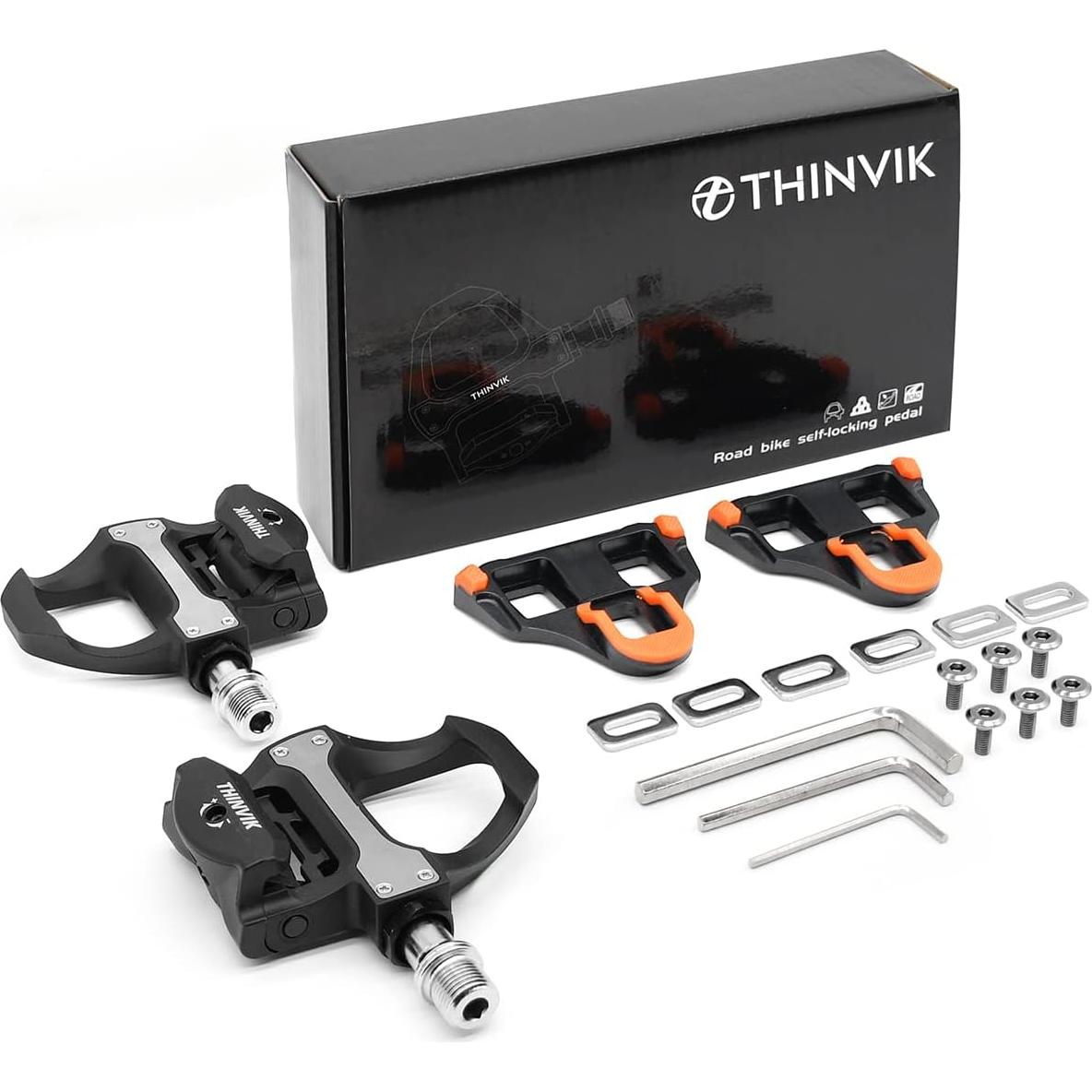 Pedales de Ciclismo Thinvik PD-CP-SPDSL-PC53 con Calas Shimano SPD SL