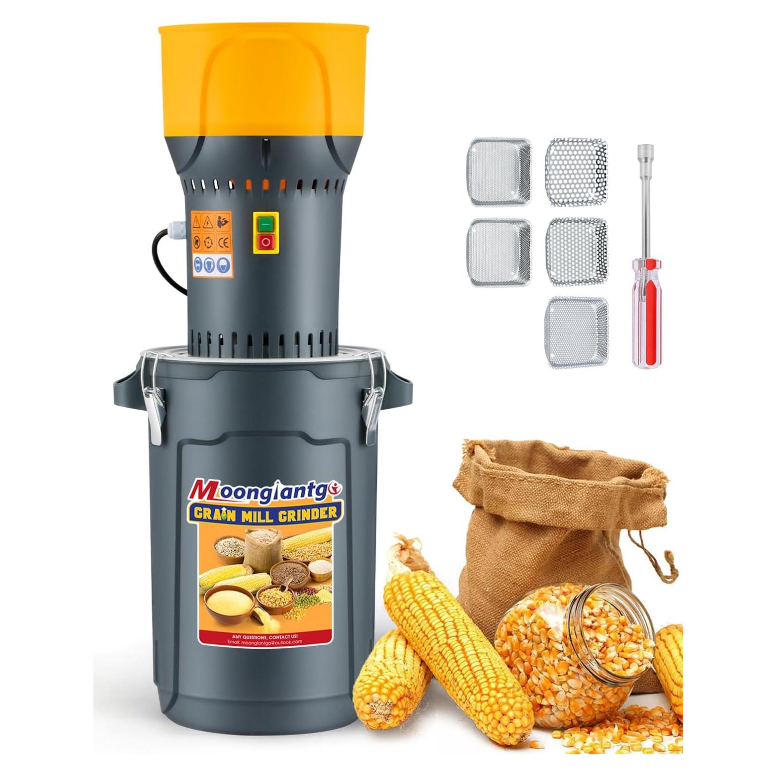 Molinillo Eléctrico de Granos Moongiantgo 25L 1300W Multiusos