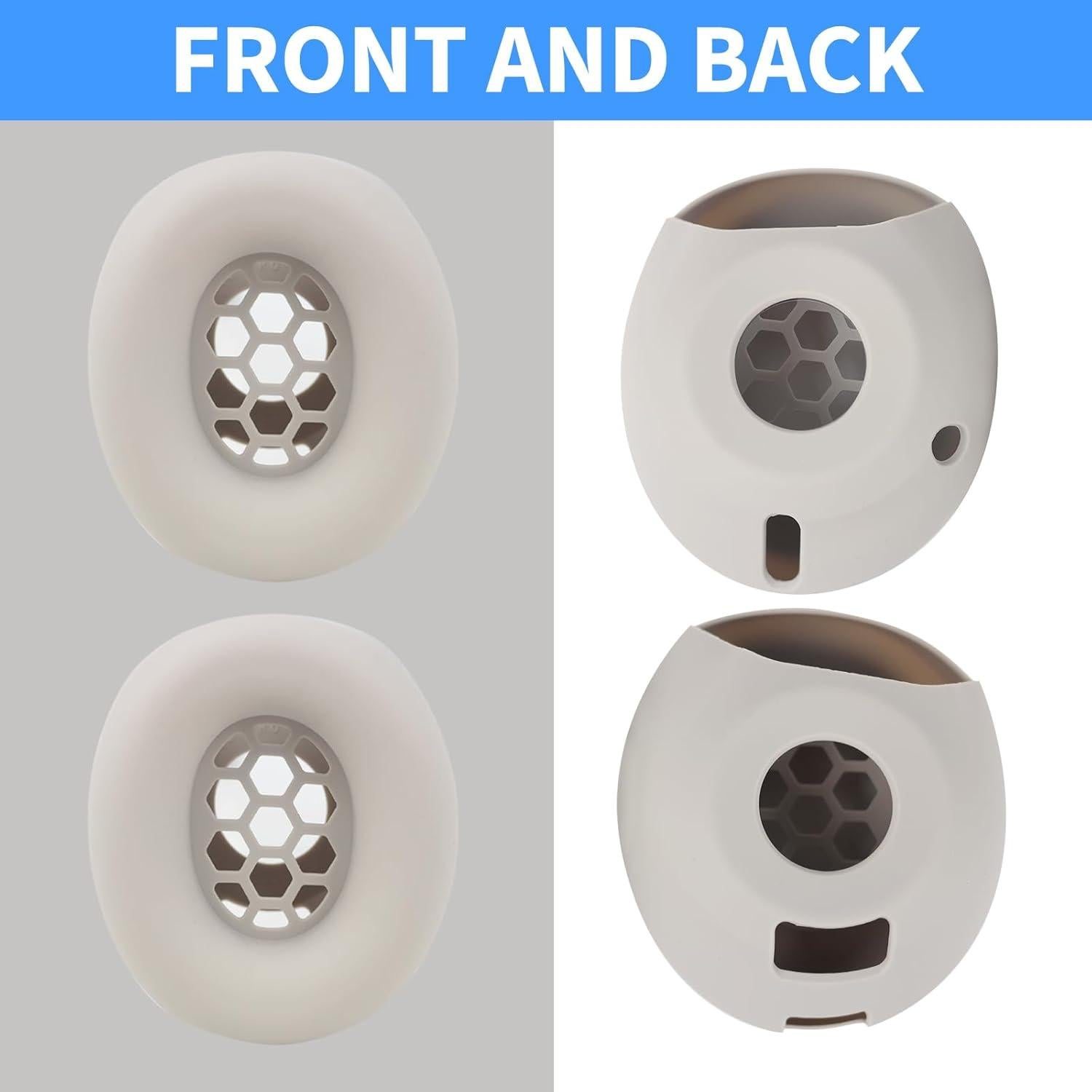 Cubiertas de Silicona Adhiper para Auriculares Beats Studio Pro - Beige