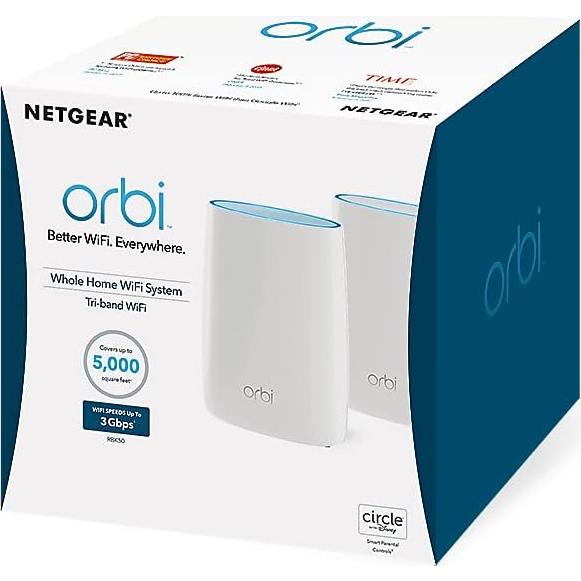 Sistema WiFi en Malla Tri-Banda NETGEAR Orbi RBK50 465 m² 3Gbps