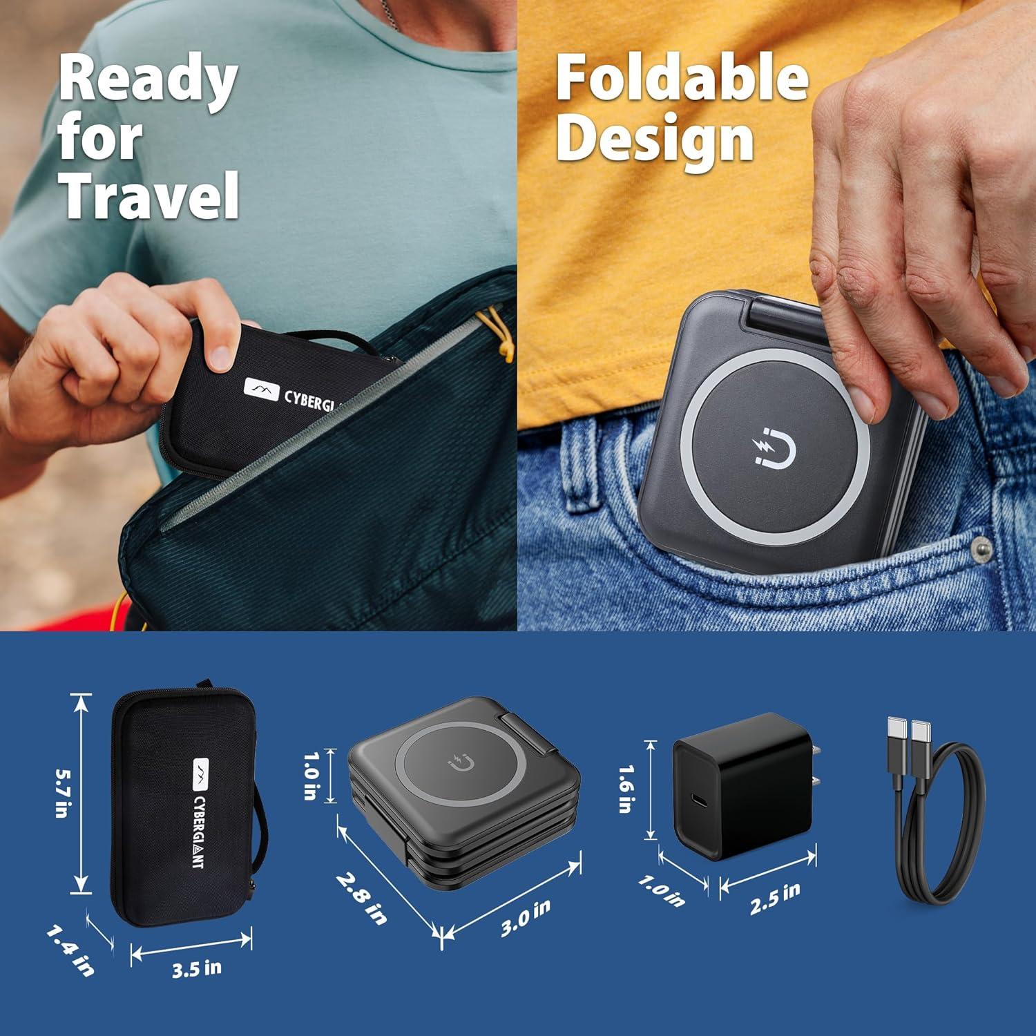 Estación de Carga 3 en 1 Magnética para iPhone Apple Watch AirPods