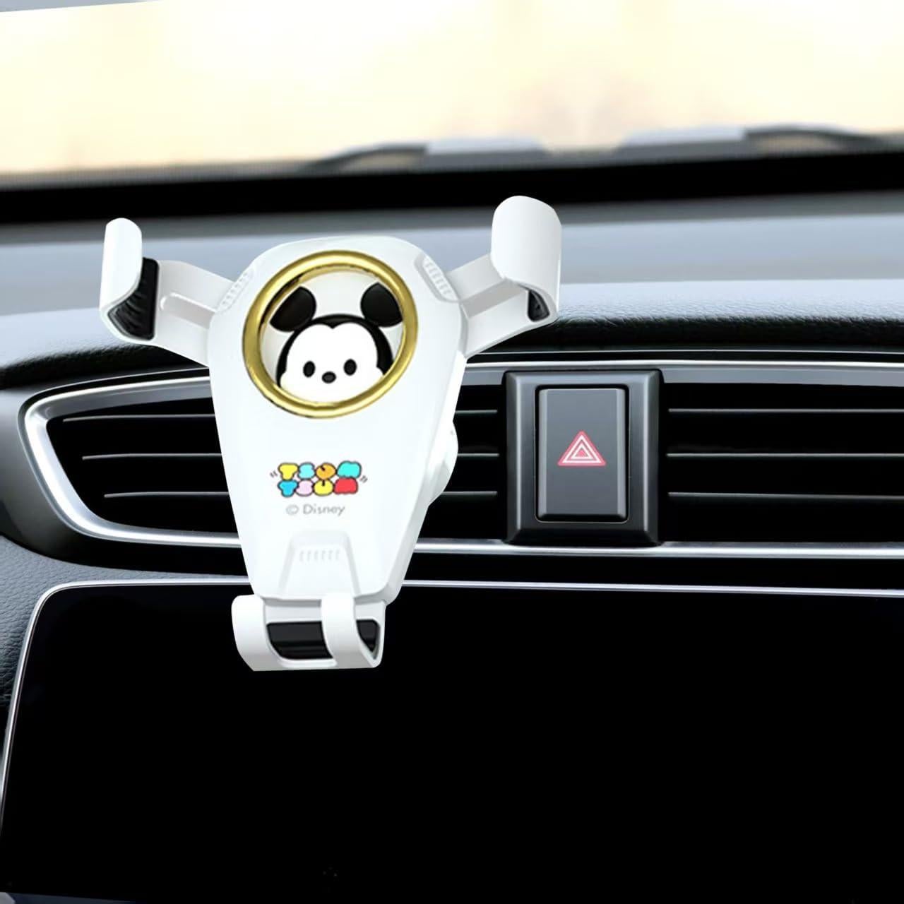 Soporte para teléfono Mickey para auto, clip de ventilación ajustable