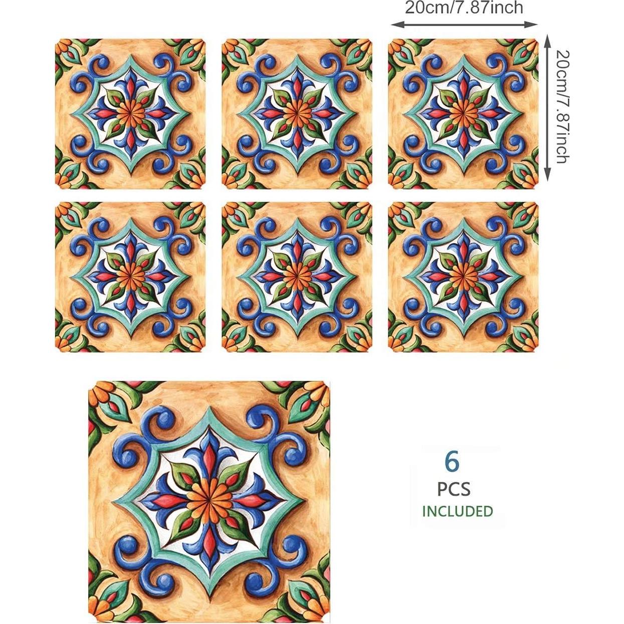 Calcomanías autoadhesivas AS sale 20x20cm diseño mexicano - 6 Pcs