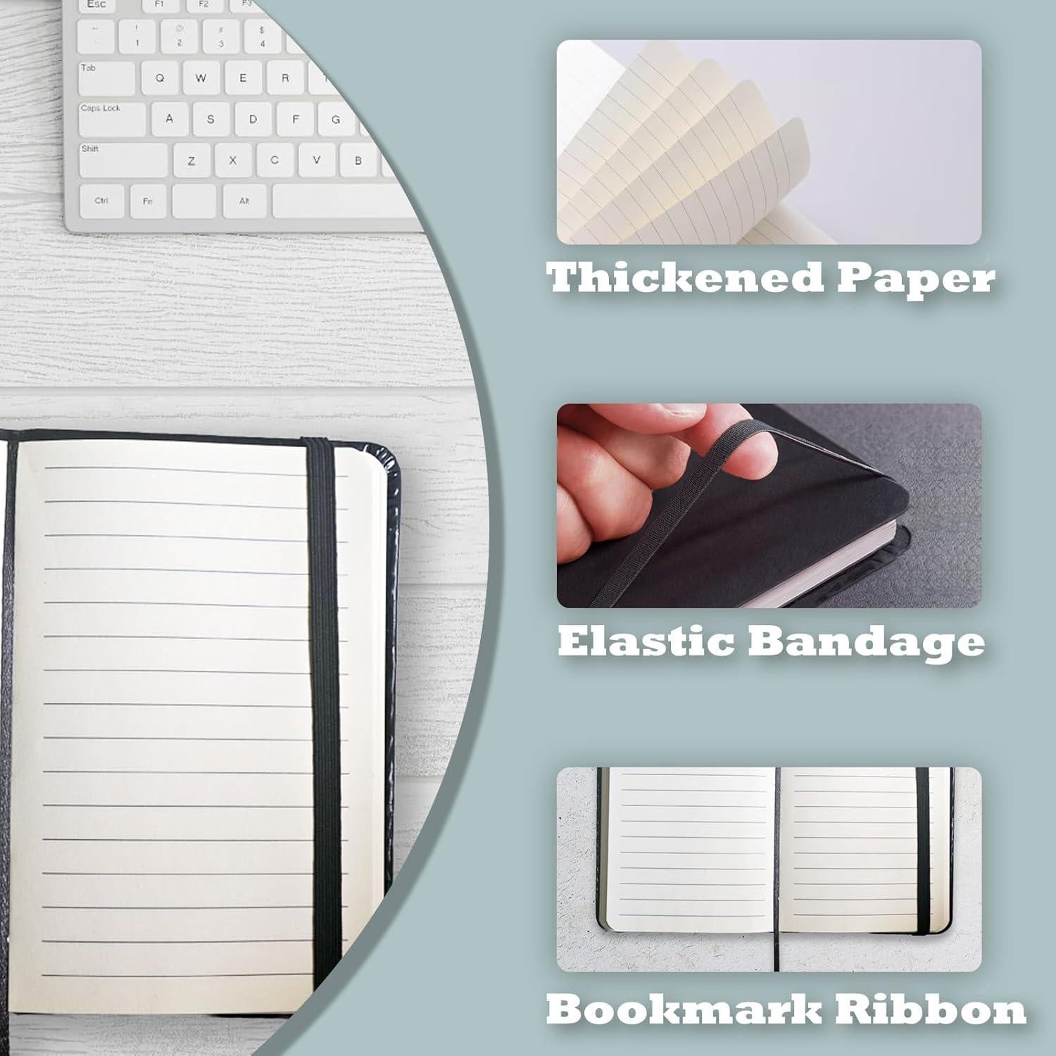 Paquete de 2 Cuadernos de Bolsillo TUZAA 160 Páginas Negro