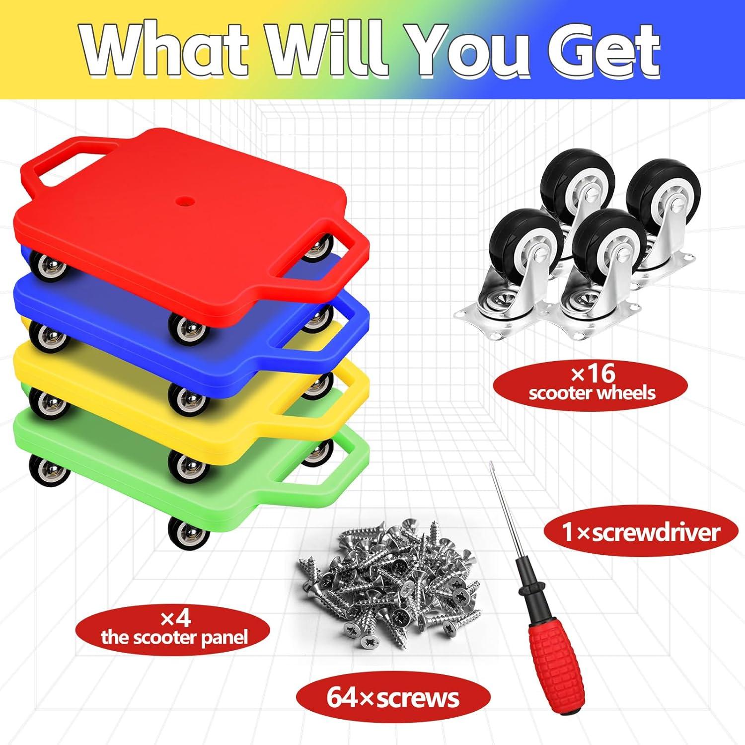 4 Tablas de Scooter Deportivo SUNYIWJIE para Niños - Colores Variados