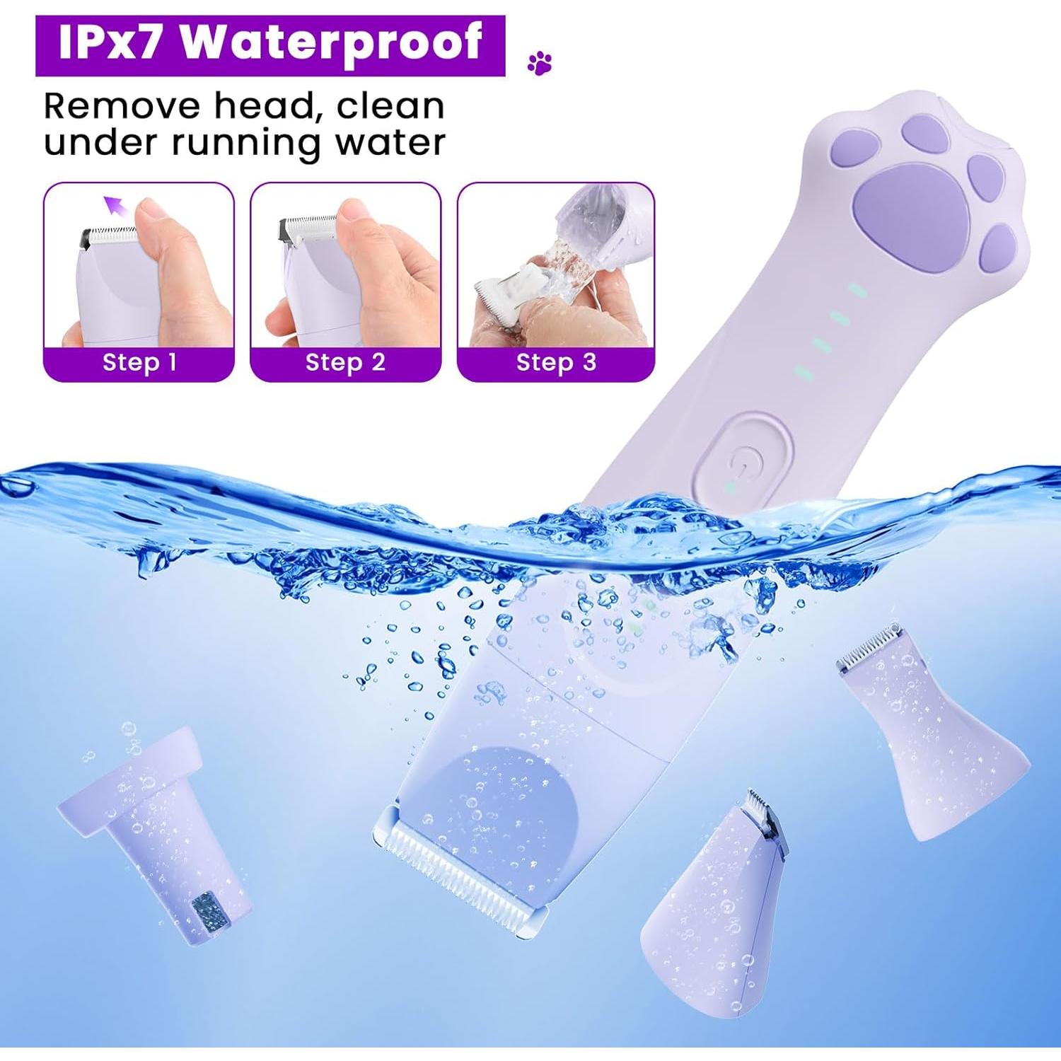 Recortador de patas de perro Veeconn T6 4 en 1 impermeable