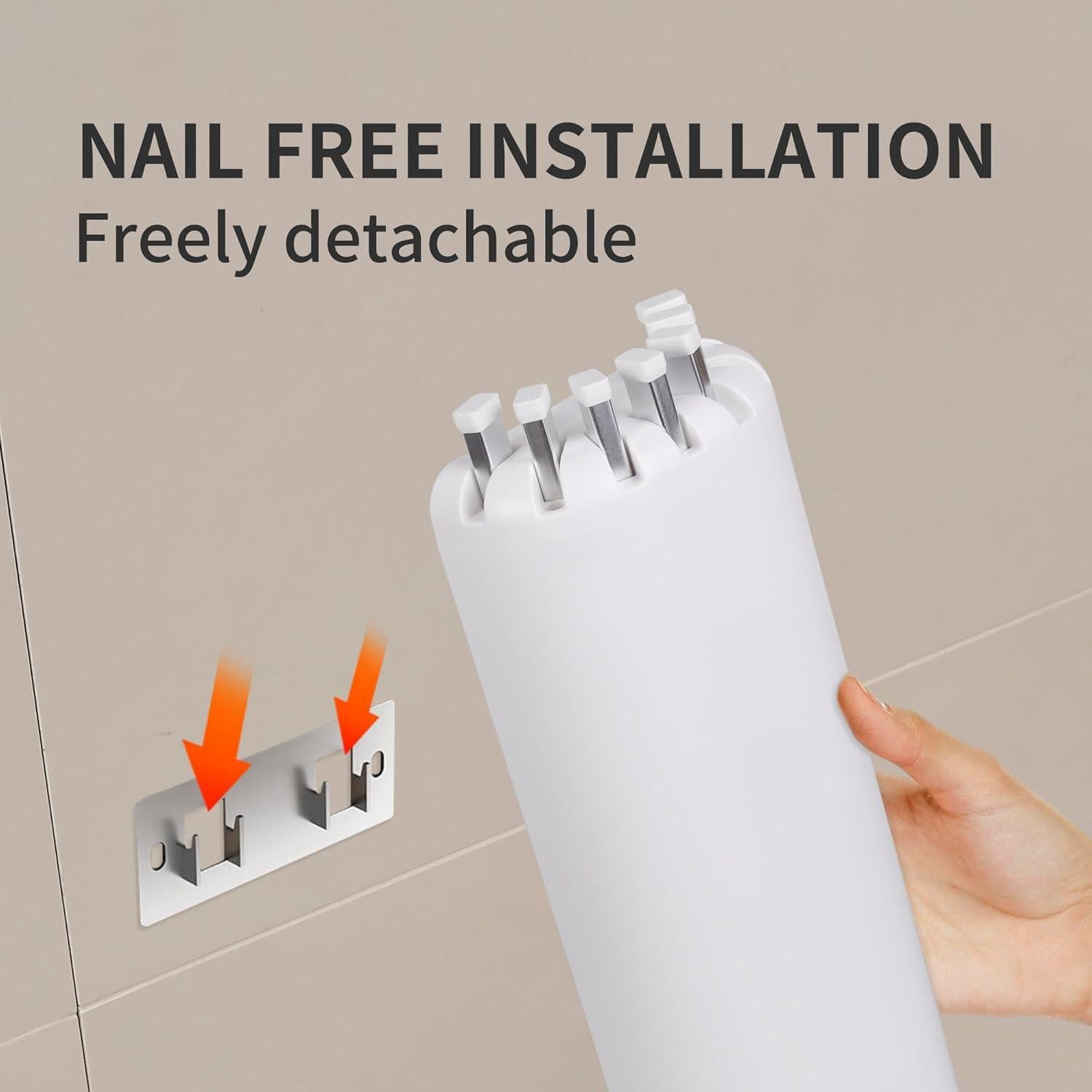 Estante de Secado de Ropa Plegable LEQ Montado en Pared 7 Varillas