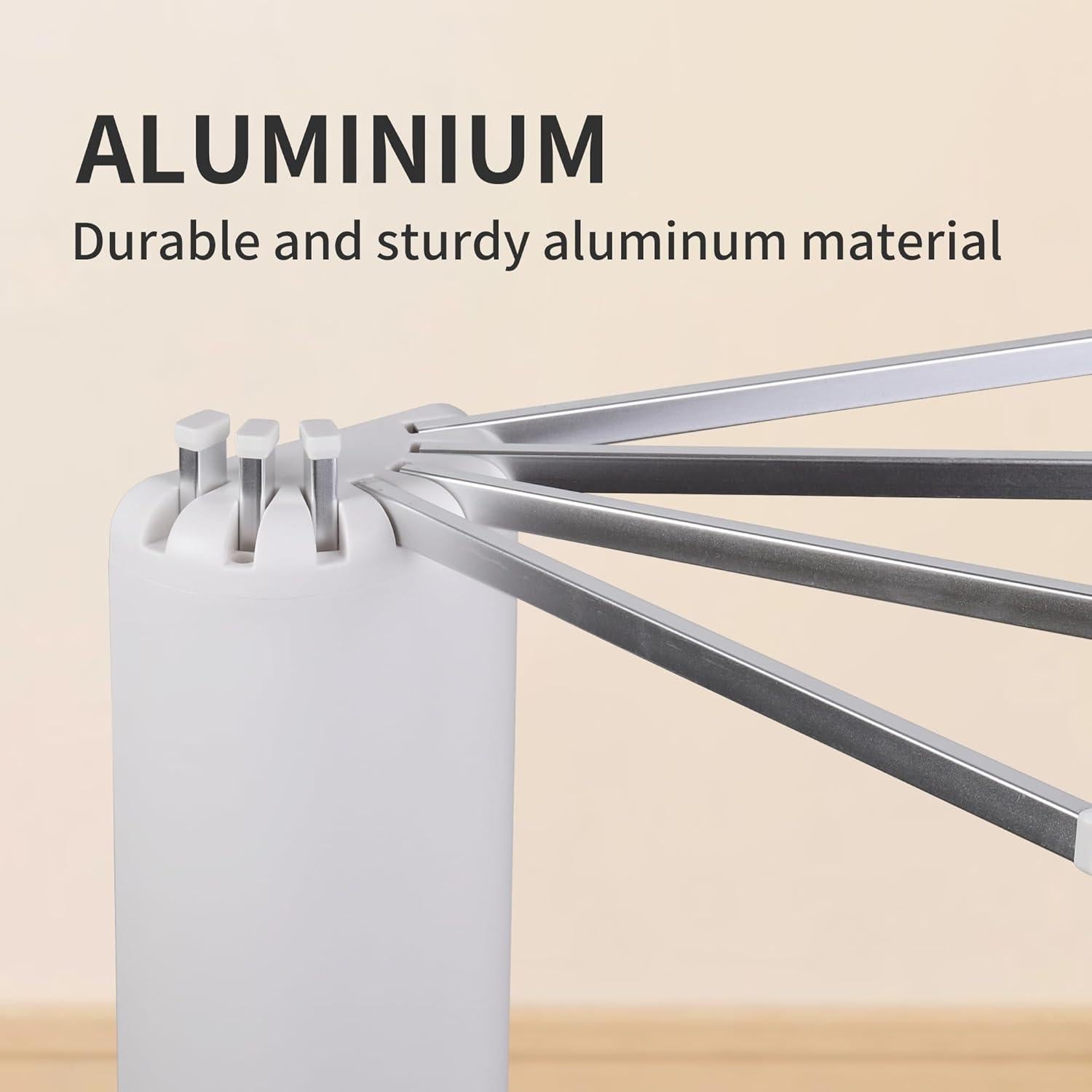 Estante de Secado de Ropa Plegable LEQ Montado en Pared 7 Varillas