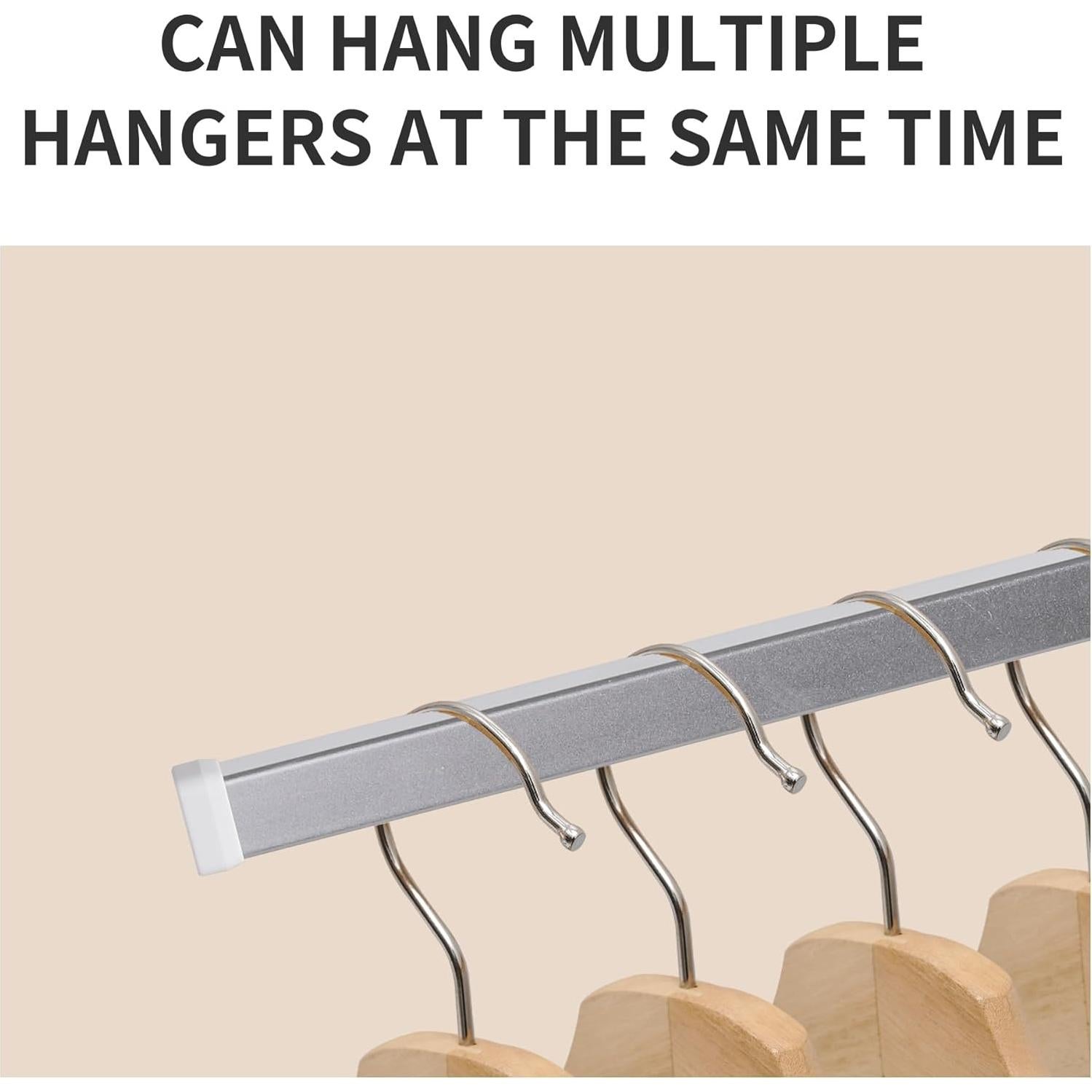 Estante de Secado de Ropa Plegable LEQ Montado en Pared 7 Varillas