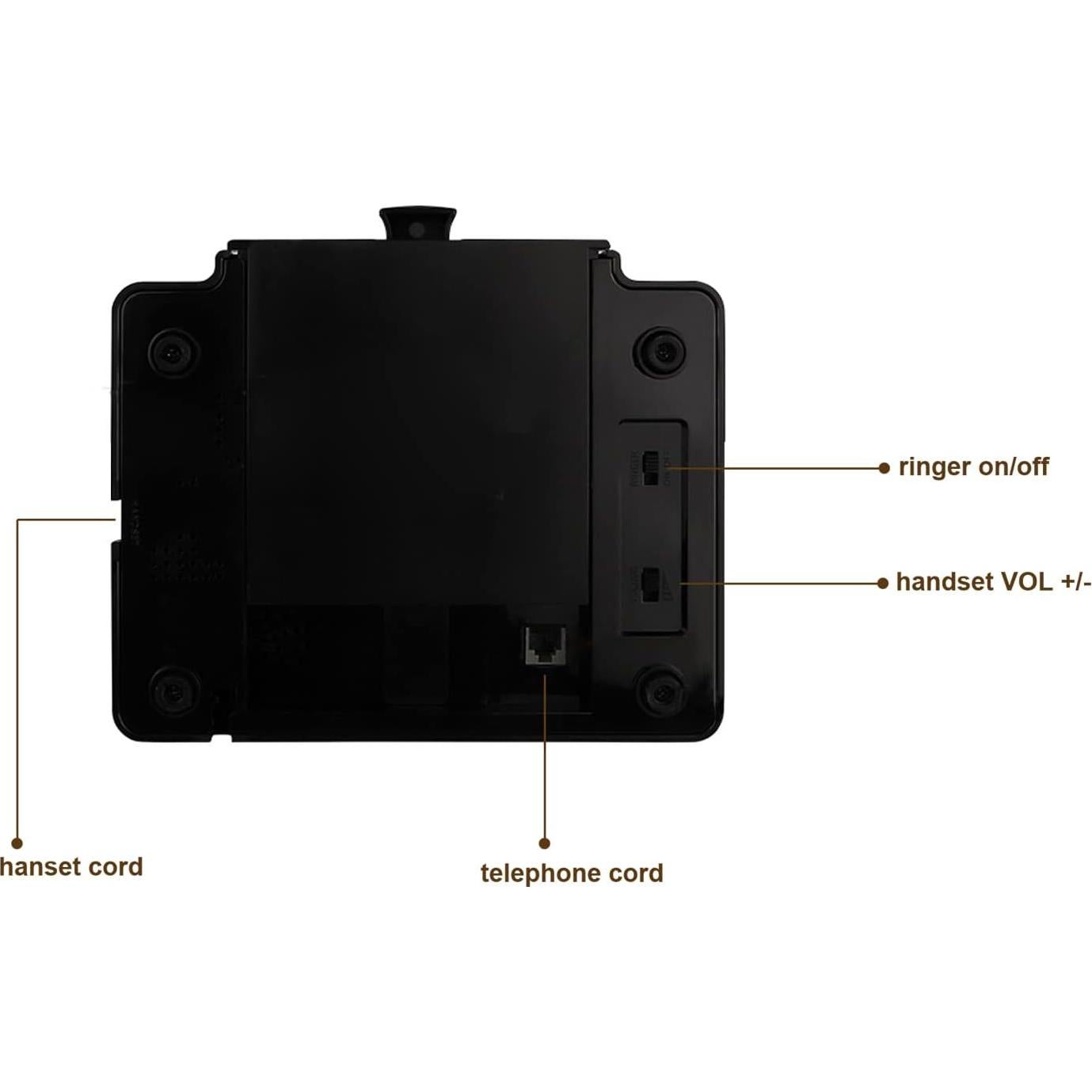 Teléfono Vintage con Cable Artisam 1929S Negro para Oficina