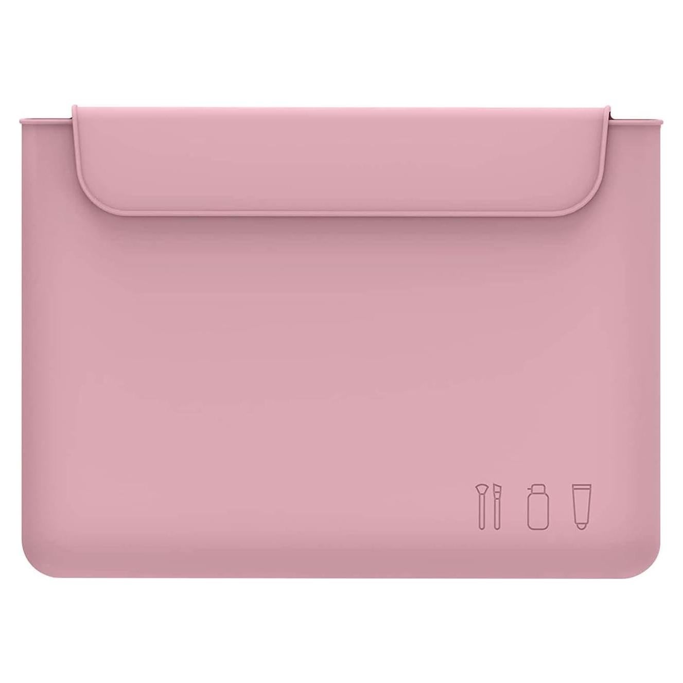 Bolsa de Maquillaje de Silicona Impermeable Rosa 26x29cm