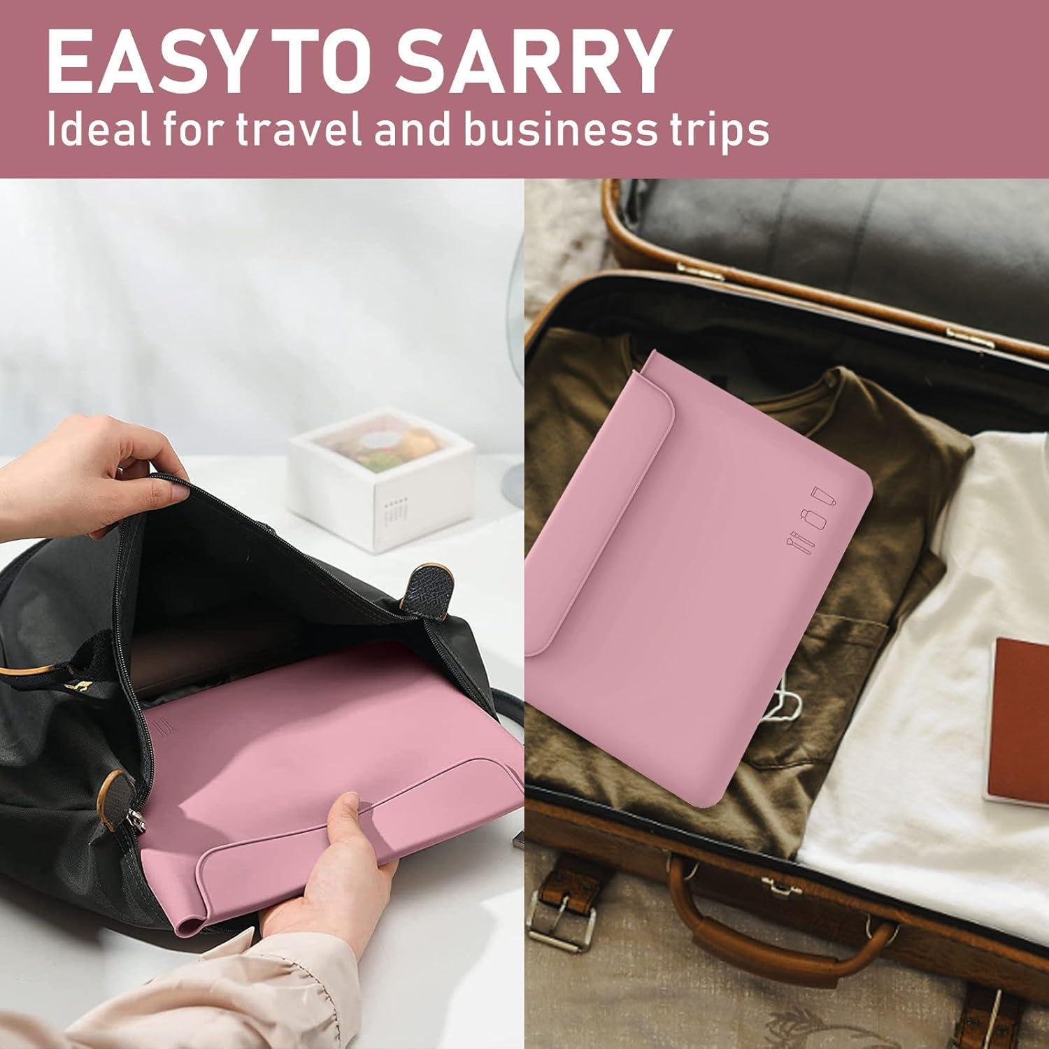 Bolsa de Maquillaje de Silicona Impermeable Rosa 26x29cm