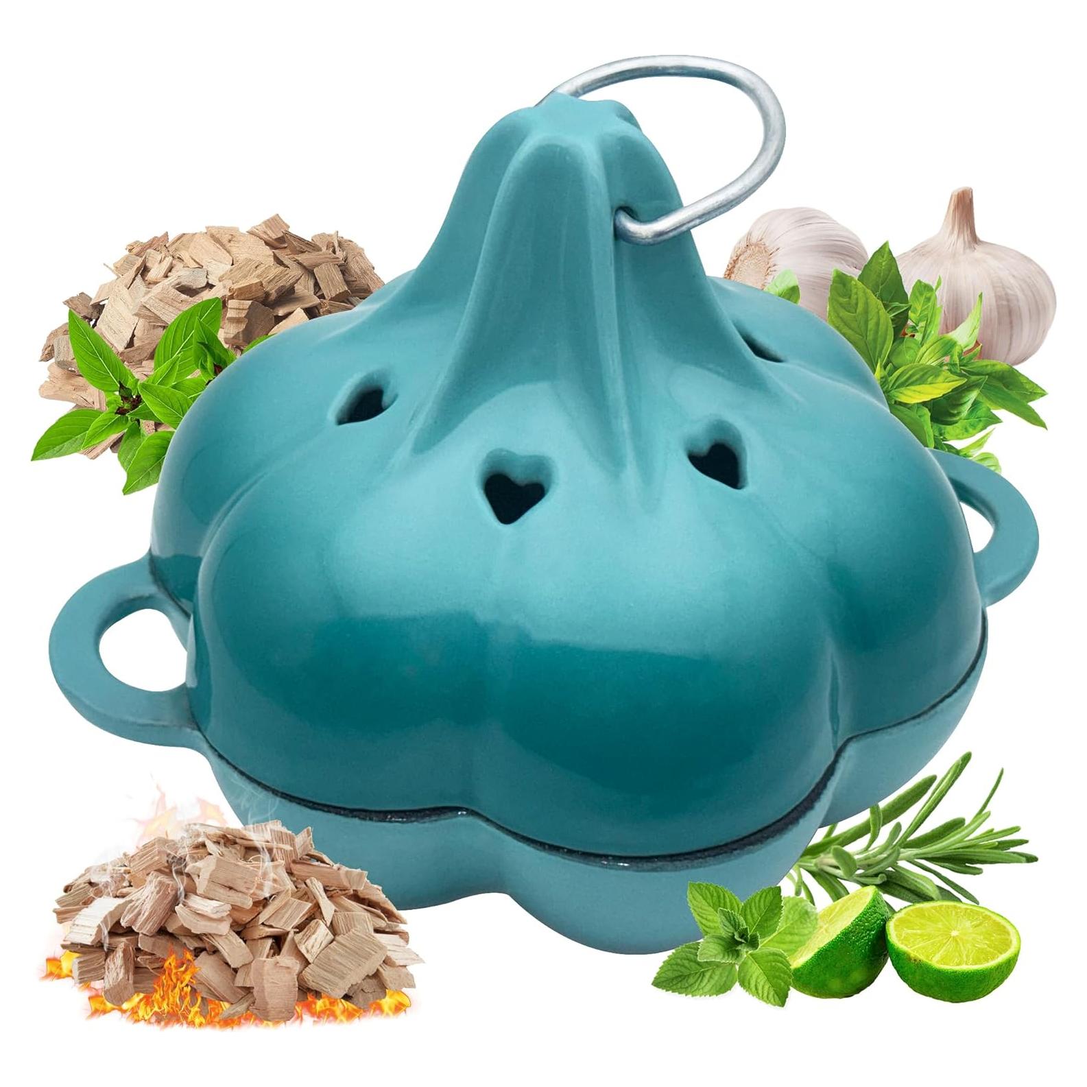 Asador ahumador de hierro fundido BOLVOUD 18.8x15.5cm