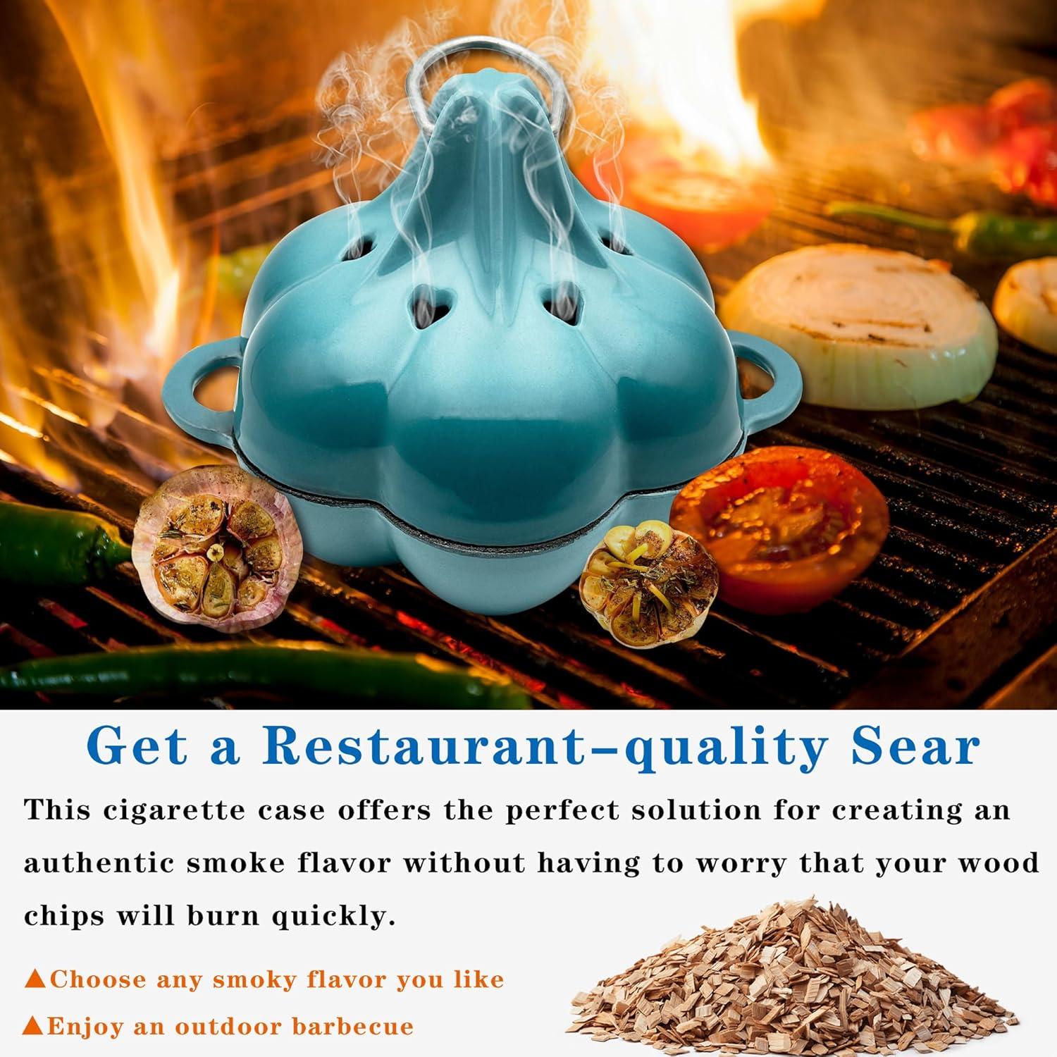 Asador ahumador de hierro fundido BOLVOUD 18.8x15.5cm