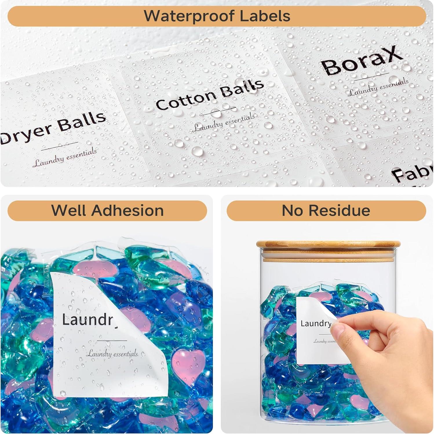 Contenedor de Lavandería KitHero 3 Piezas Vidrio y Acrílico