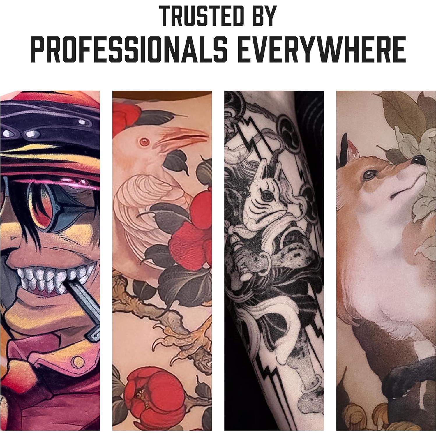 Tinta de Tatuaje Kuro Sumi 355 ml Negra Profesional Vegana