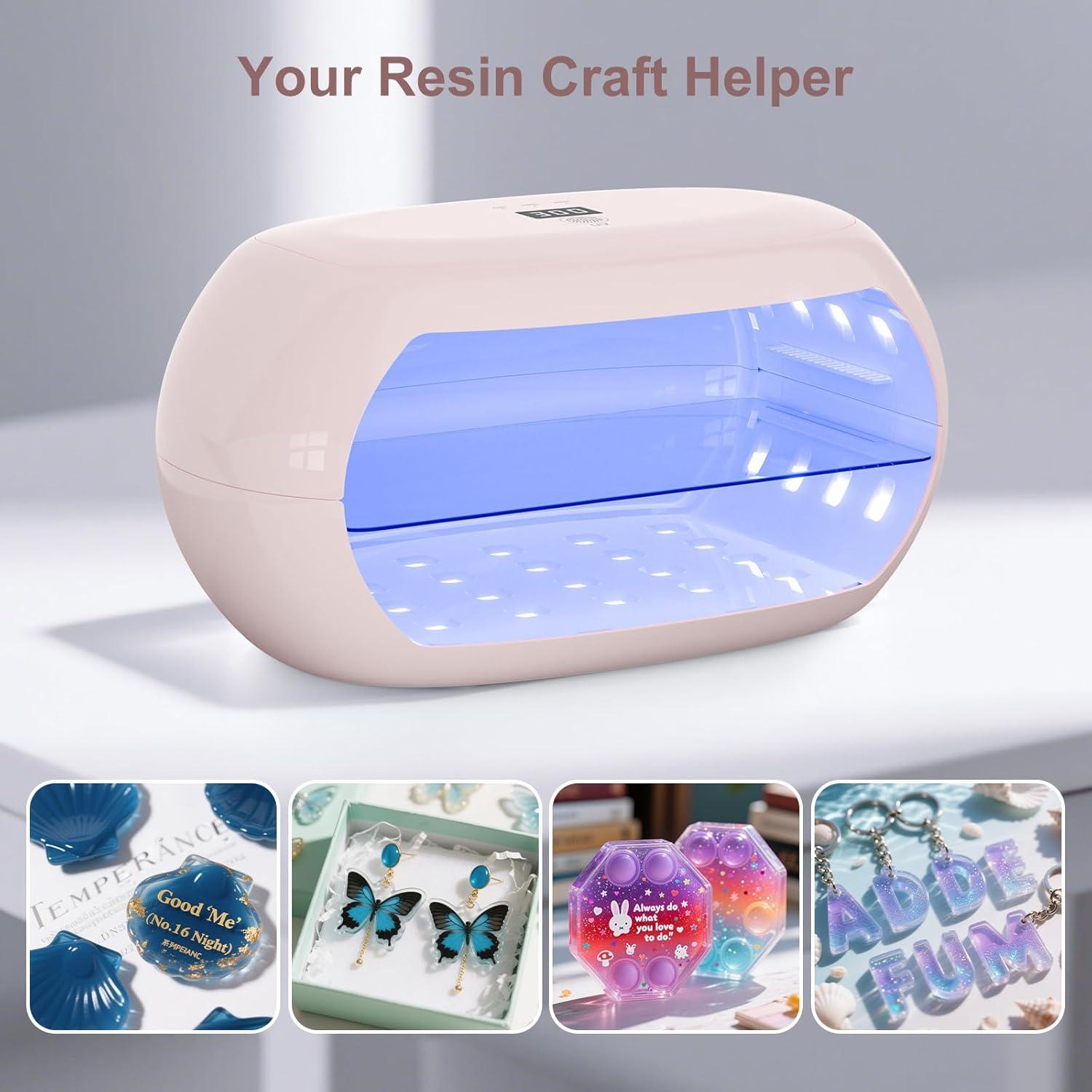 Lámpara UV PUWANJILI para Curado de Resina 56 LED Rosa