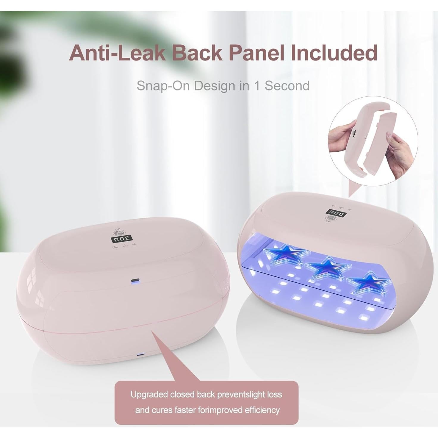 Lámpara UV PUWANJILI para Curado de Resina 56 LED Rosa