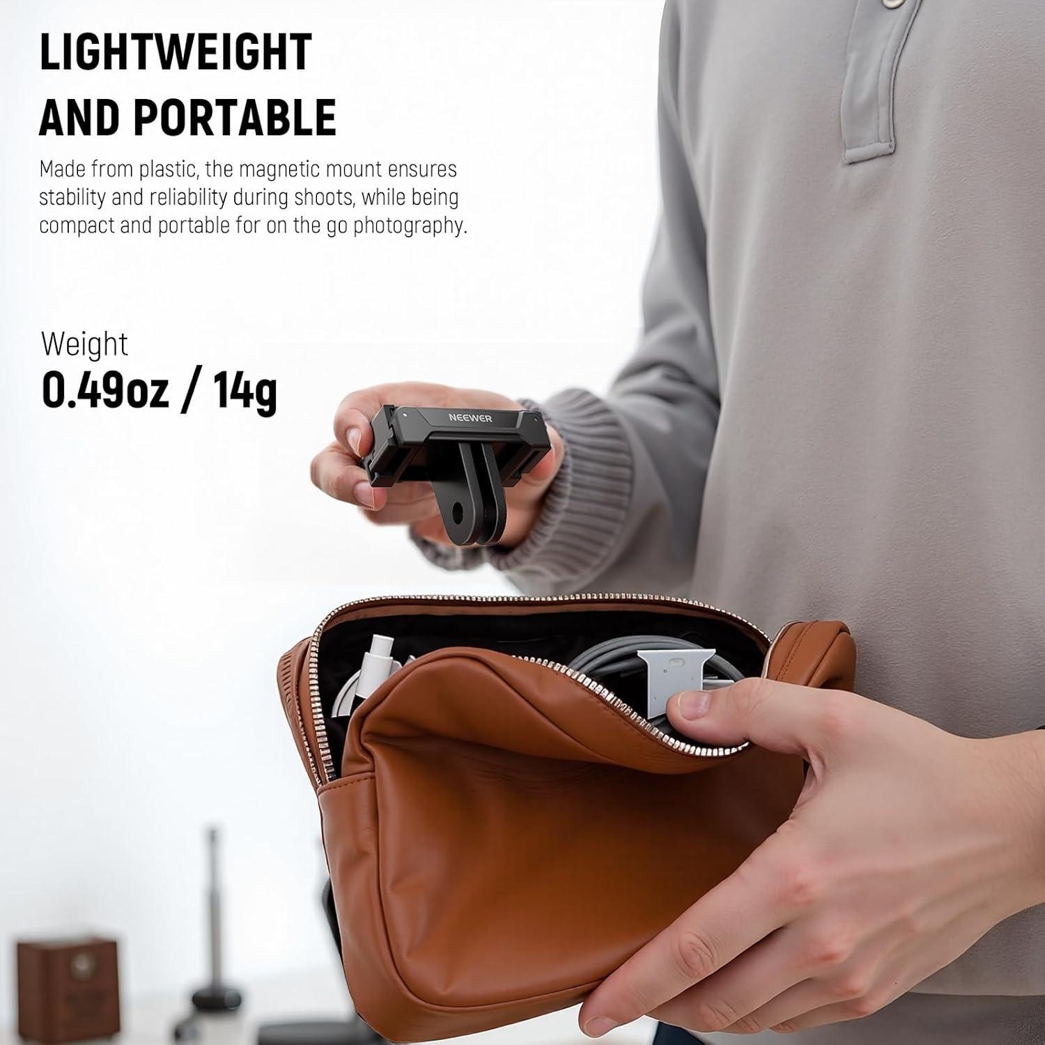 Adaptador de Montaje Magnético NEEWER GP-73 para DJI Osmo Action 5 Pro/4/3