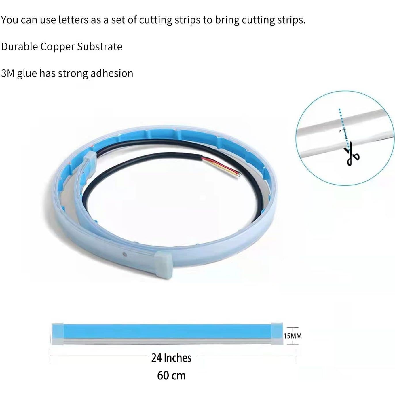 Tira de luz LED CoCsmart 60.96 cm RGB a prueba de agua