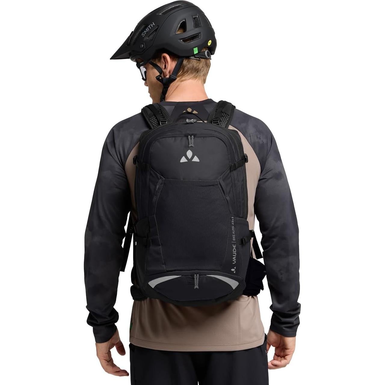 Mochila Vaude Bike Alpin 27L Negra Unisex para MTB