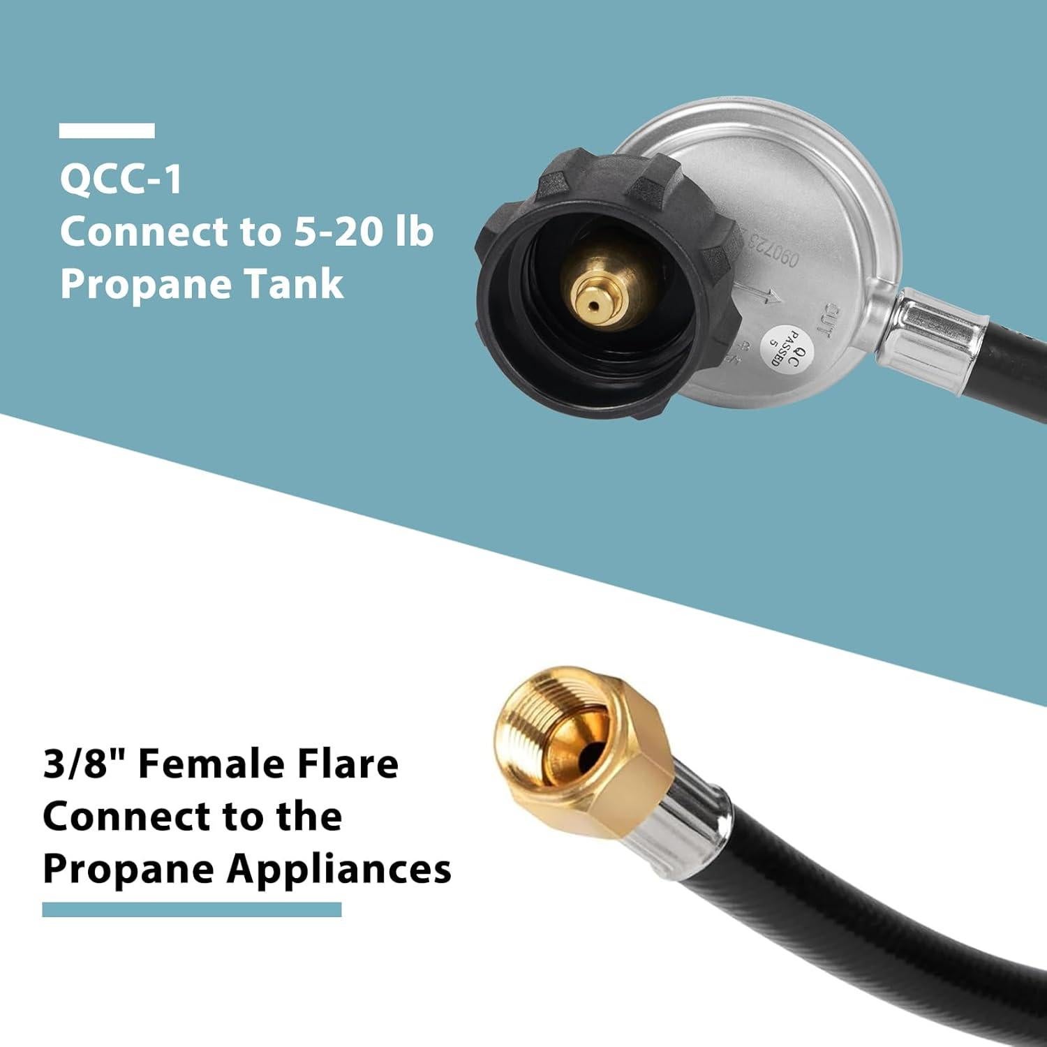 Regulador y Manguera de Gas SHINESTAR 3ft para Parrilla