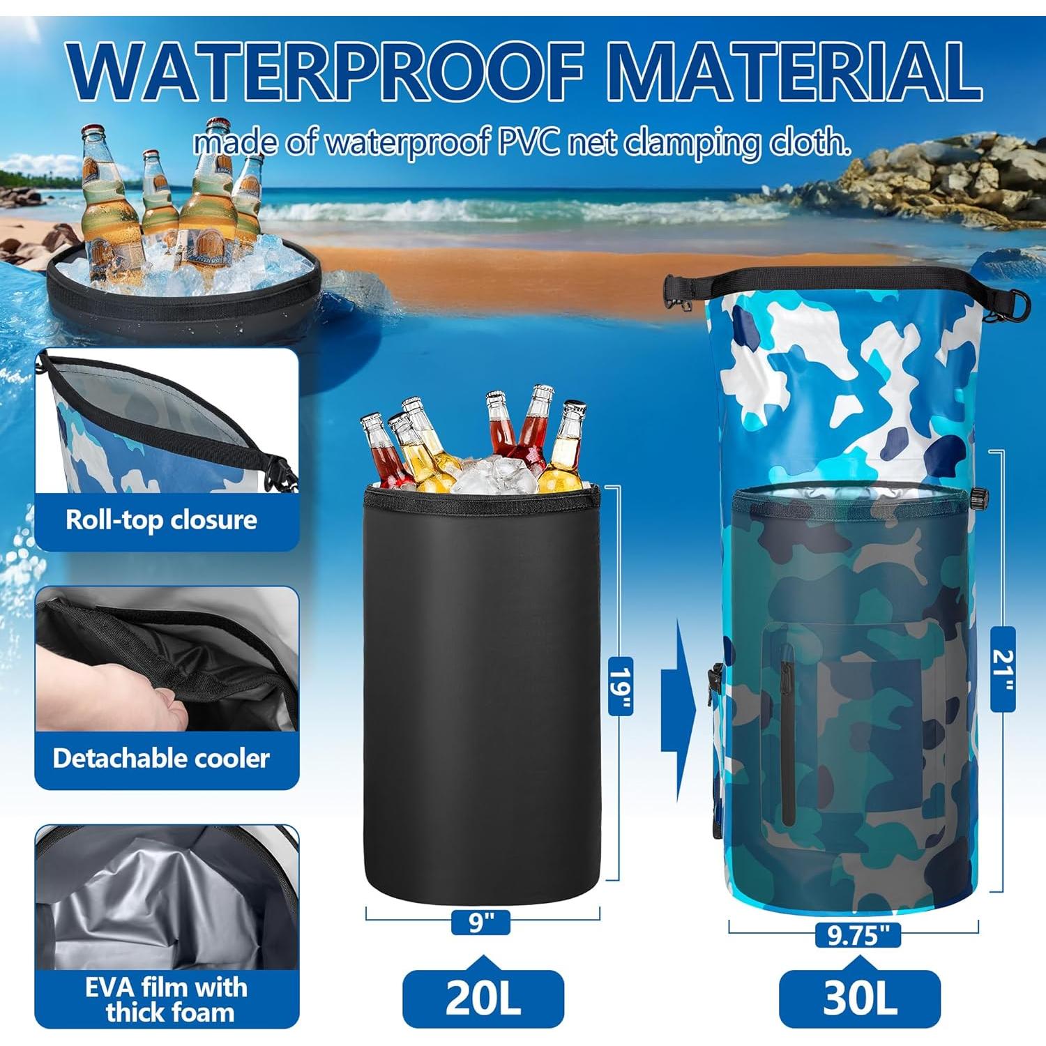 Mochila Enfriadora Impermeable Smasrob 30L con Bolsillo