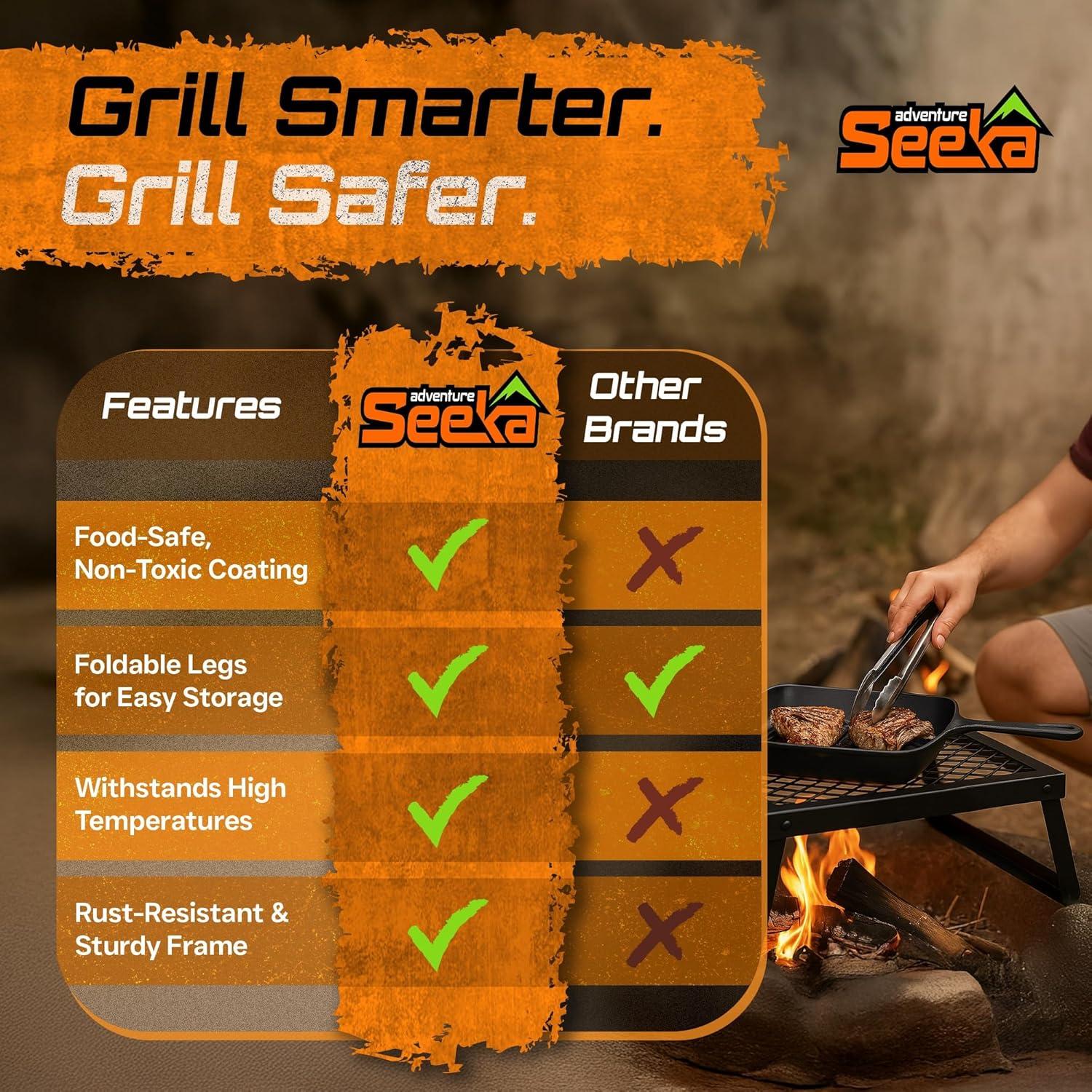 Parrilla de Campamento Plegable Adventure Seeka 2.72 kg