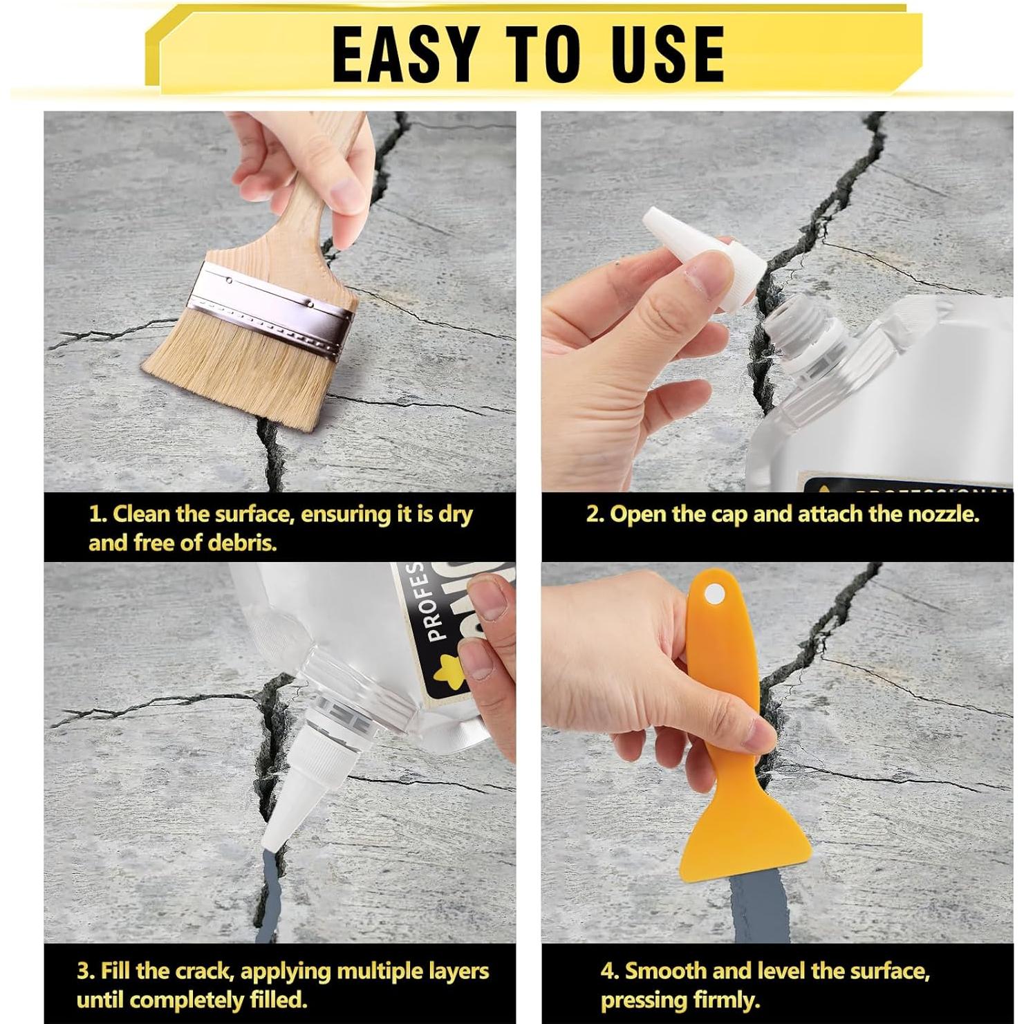 Rellenador de Grietas de Concreto Meuvcol 1.5 KG Gris Autonivelante