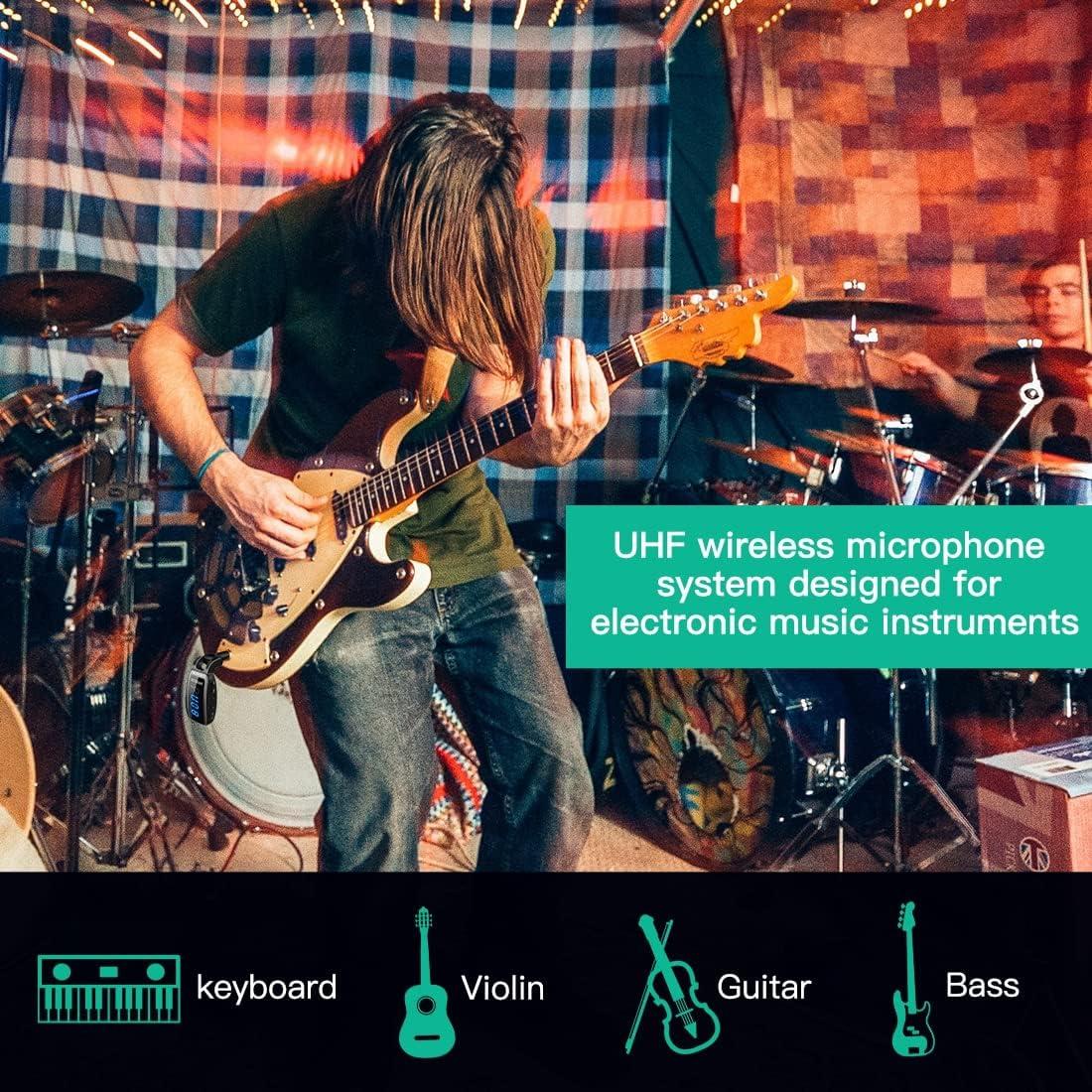 Transmisor Receptor Inalámbrico UHF XIAOKOA para Guitarra