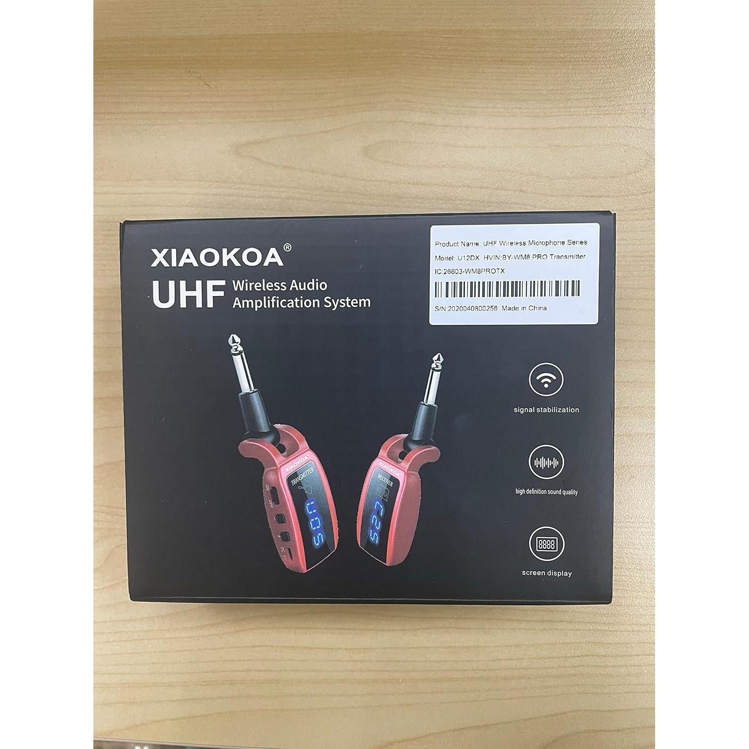 Transmisor Receptor Inalámbrico UHF XIAOKOA para Guitarra