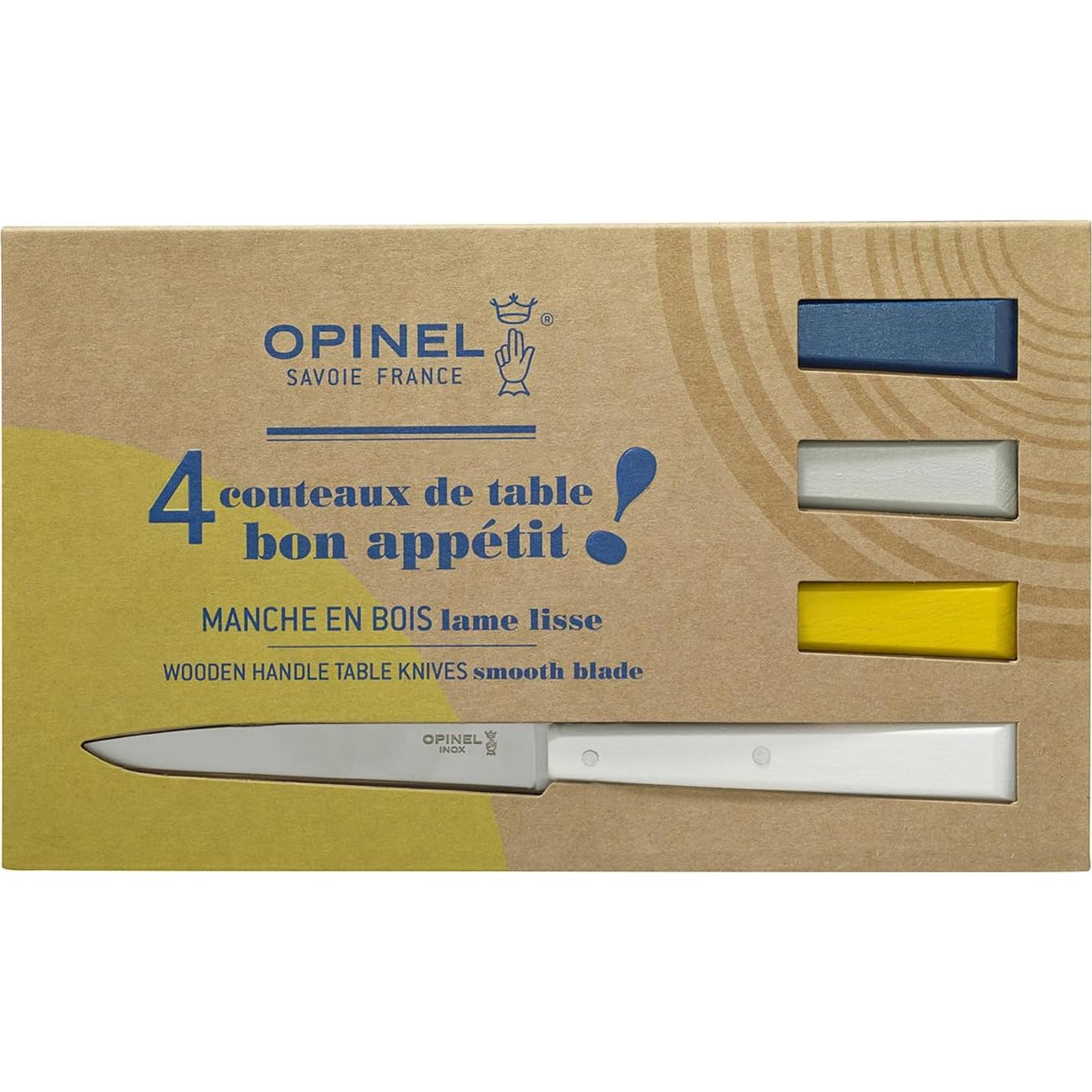 Set de 4 Cuchillos de Mesa Opinel No. 125 Acero Inoxidable