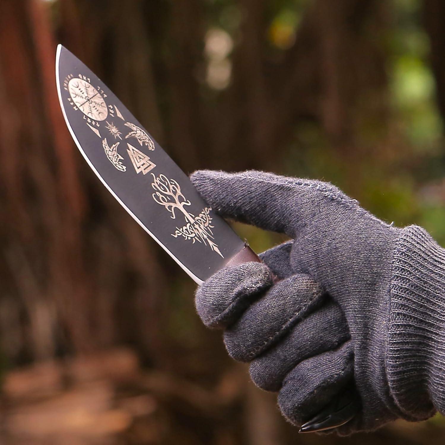 Cuchillo Vikingo Afhzam 15.2 cm Acero Alto Carbono con Funda