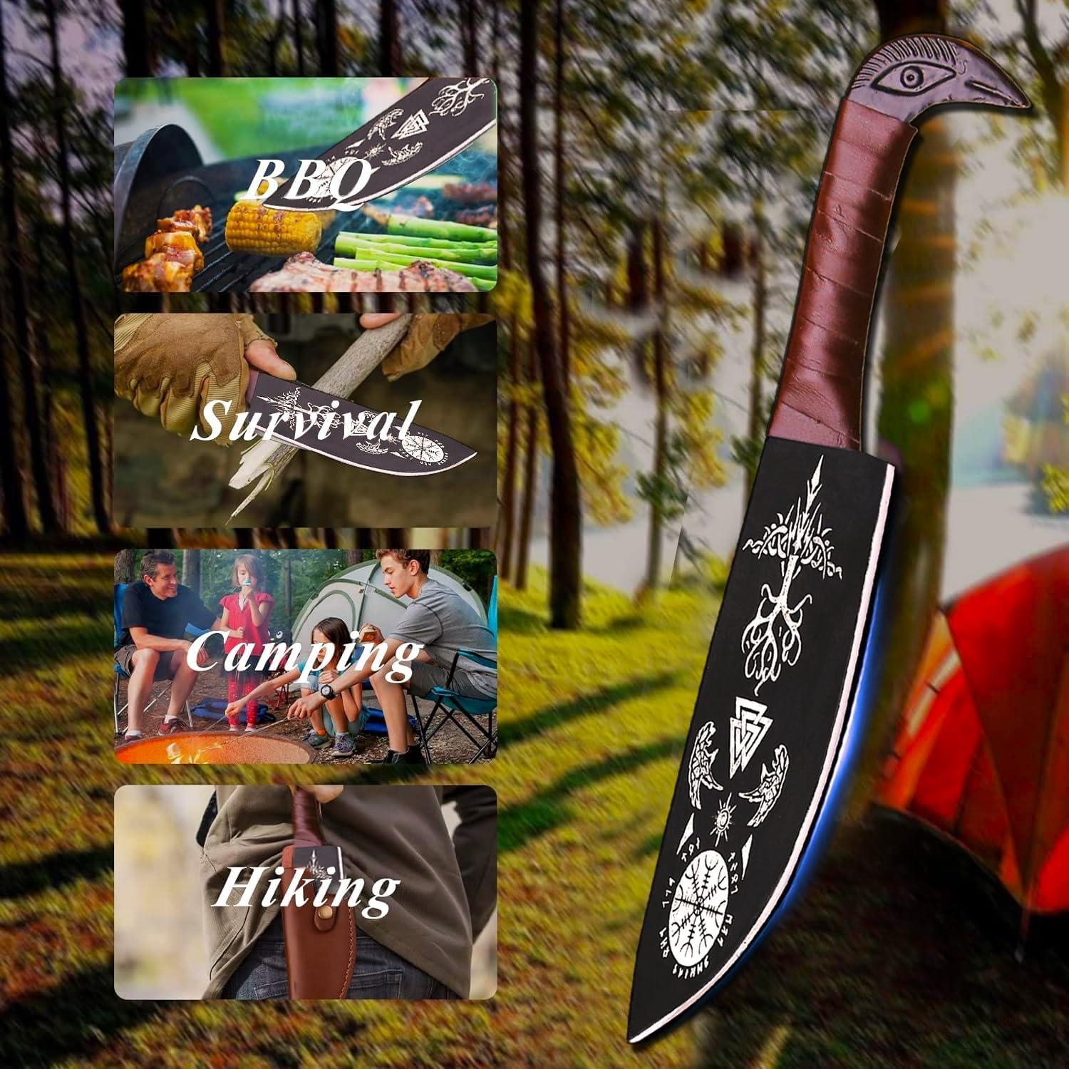 Cuchillo Vikingo Afhzam 15.2 cm Acero Alto Carbono con Funda