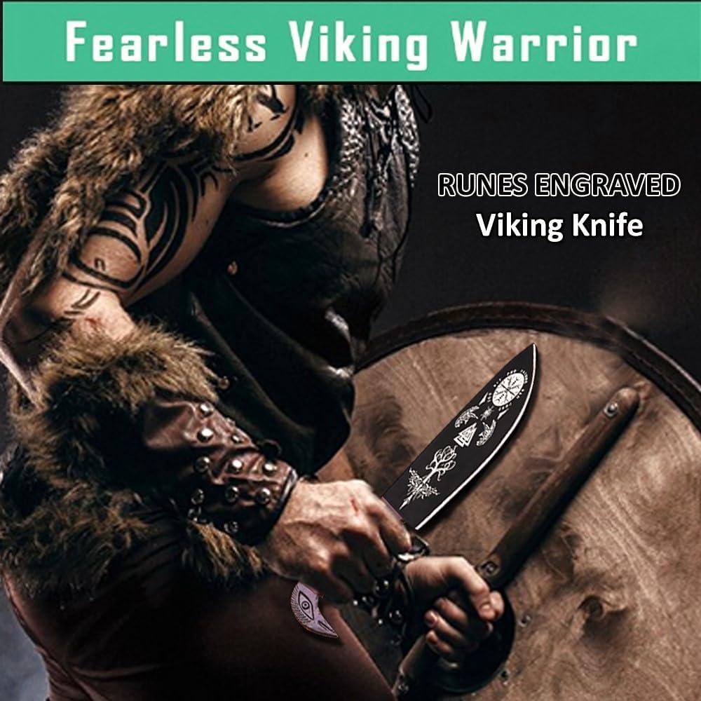 Cuchillo Vikingo Afhzam 15.2 cm Acero Alto Carbono con Funda