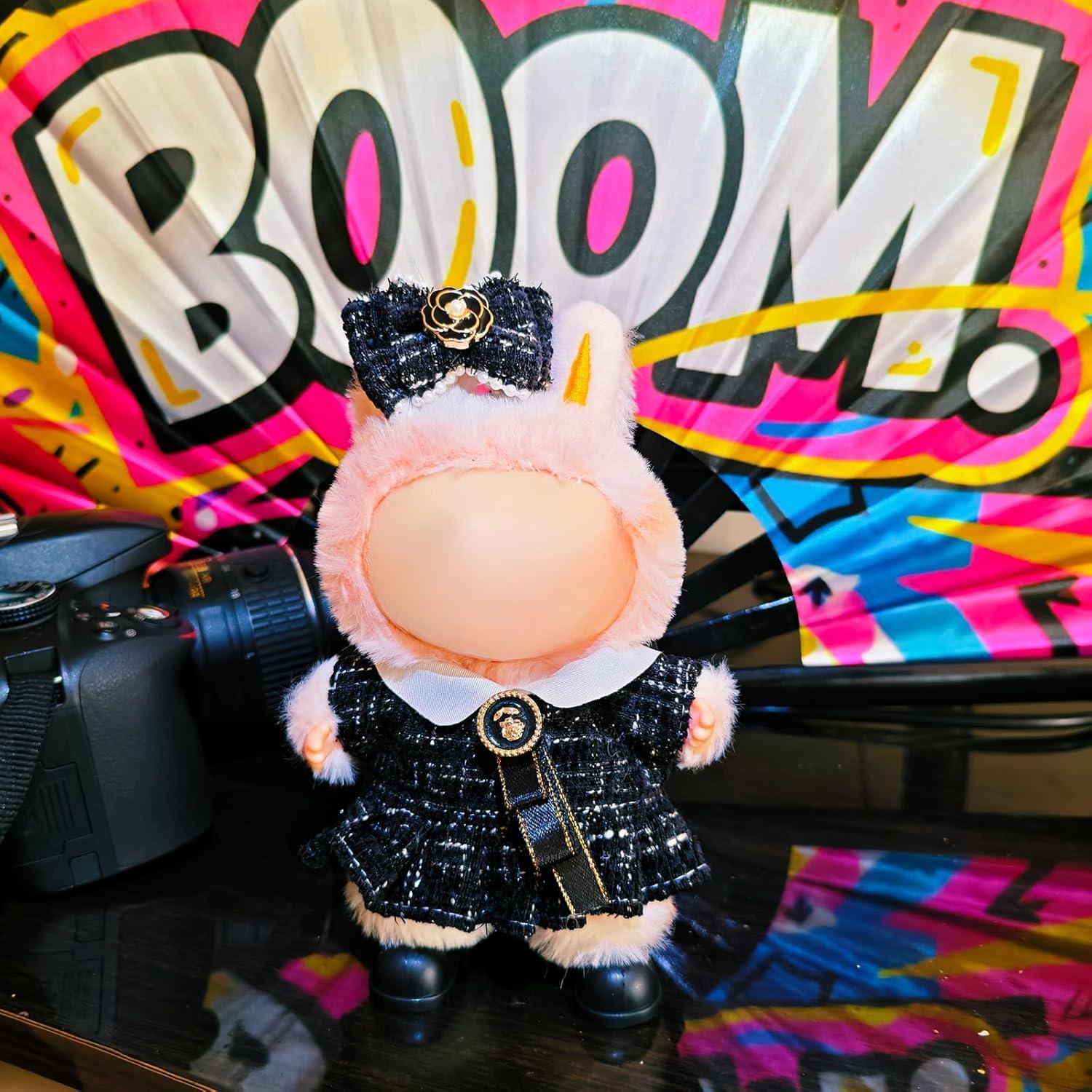 Conjunto de Ropa para Muñecas Labubu 17cm - Elegante 3 Piezas